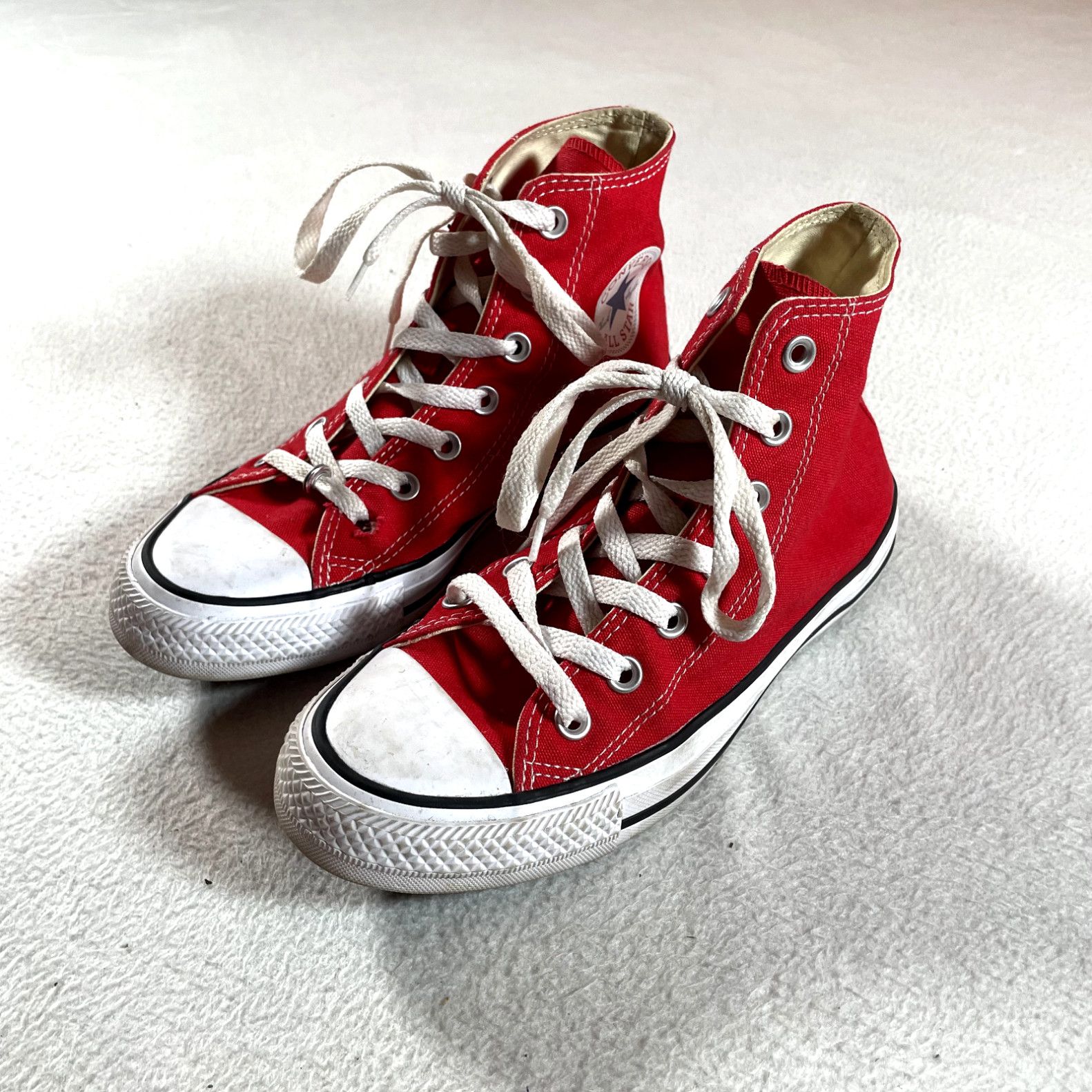 Converse Converse Chuck Taylor Shoes Mens 5 Red All Star High Top Skater Rave Basketball Grailed