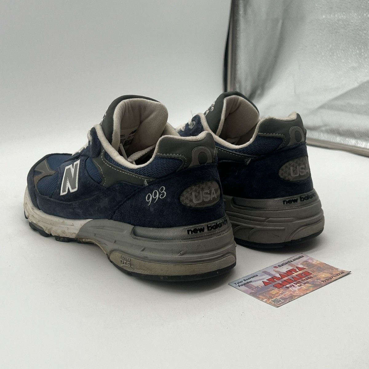 New Balance 993 navy white Size US 9 / EU 42 - 5 Thumbnail