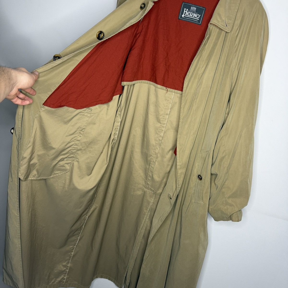 Herno HERNO Made in Italy Light Cotton Trench Coat Size US L / EU 52-54 / 3 - 11 Thumbnail