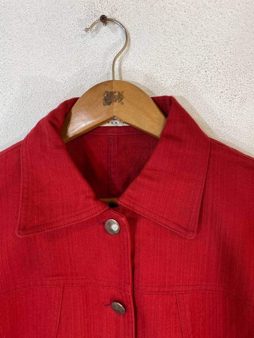 George × Japanese Brand george rech red denim jacket made in japan nice design Size S / US 4 / IT 40 - 2 Thumbnail