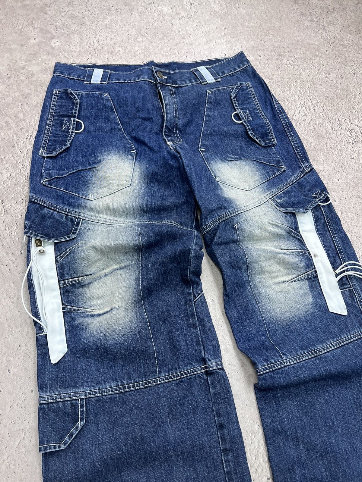 Vintage Y2K washed faded loose baggy skate hiphop work biker jeans Size US 34 / EU 50 - 2 Thumbnail