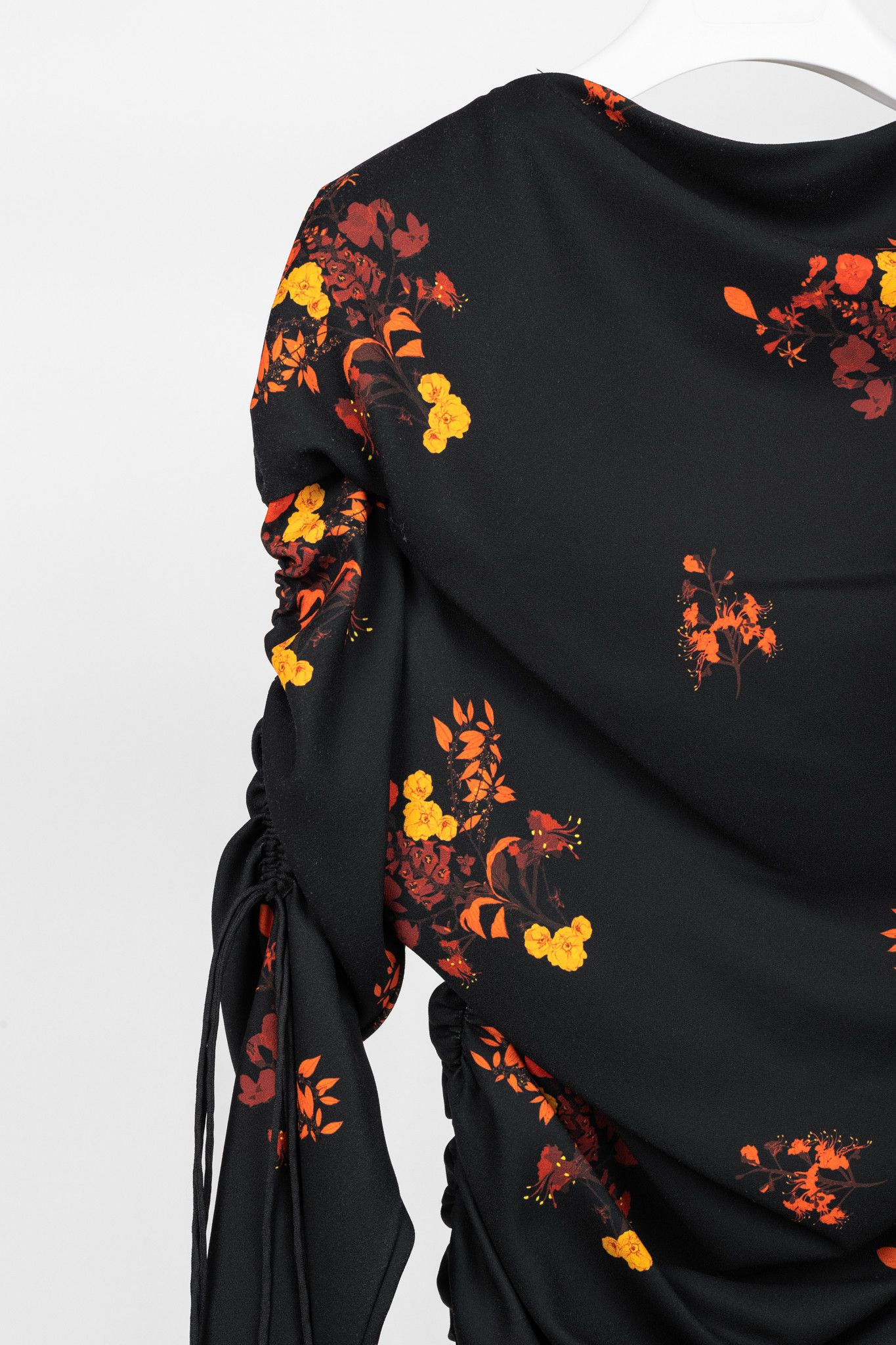 ELLERY Ellery Above Board Wild Bunch Floral Ruched Maxi Dress Size L / US 10 / IT 46 - 4 Thumbnail