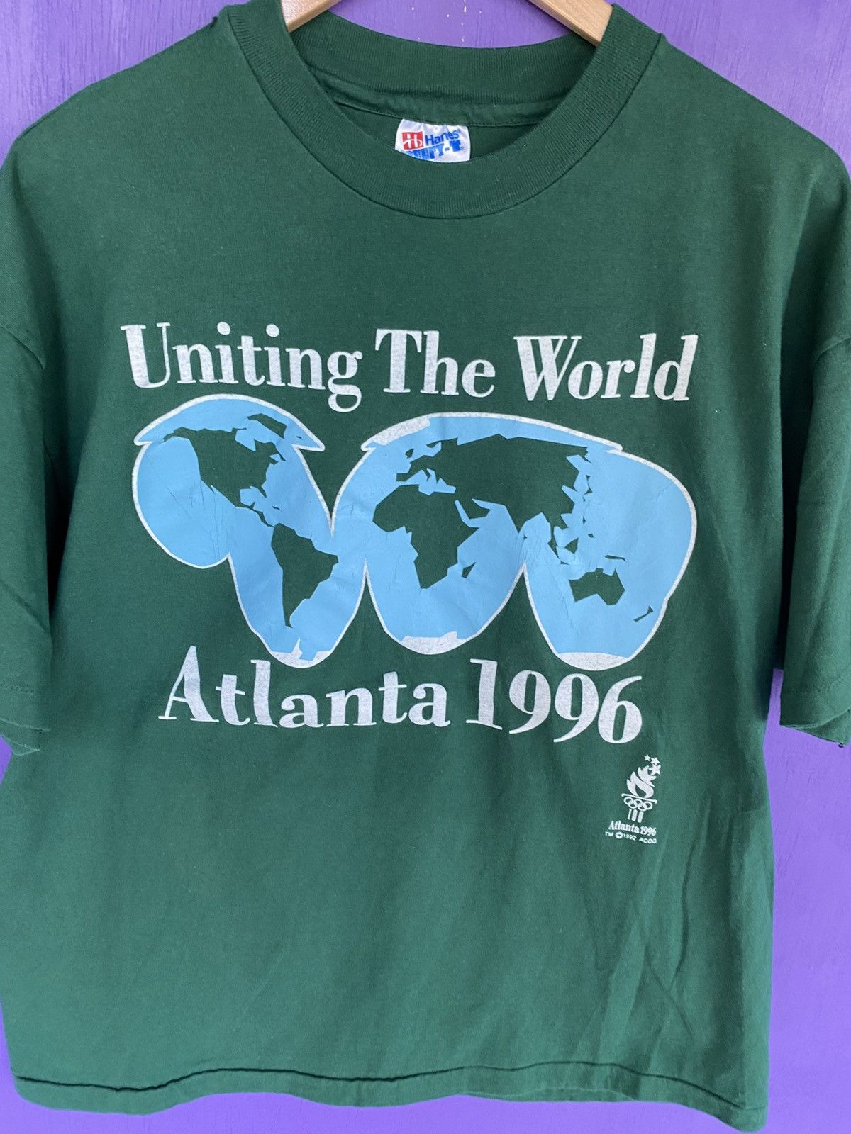 USA Olympics Vintage 1996 Atlanta olympics uniting the world t-shirt Size US XL / EU 56 / 4 - 3 Thumbnail