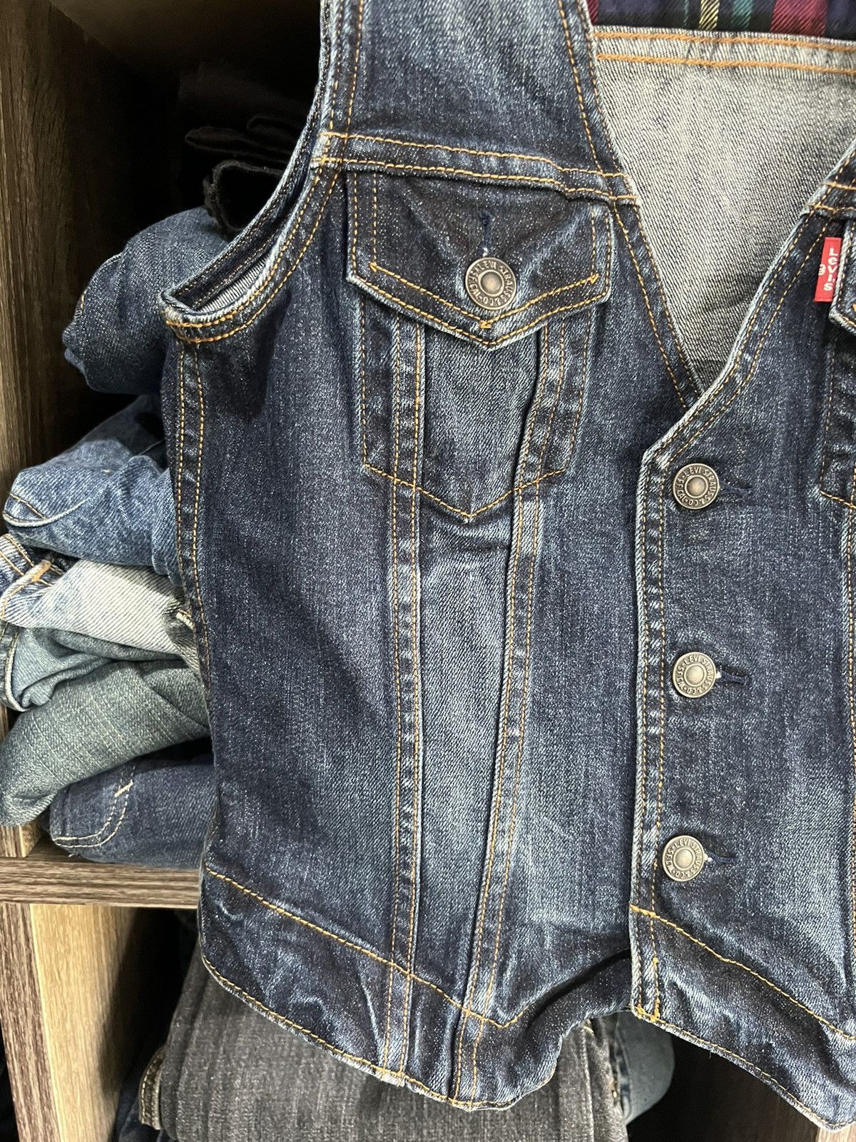 Levi's 🔥Levis L7920 Denim Vest Size XXS / US 00 / IT 34 - 5 Thumbnail