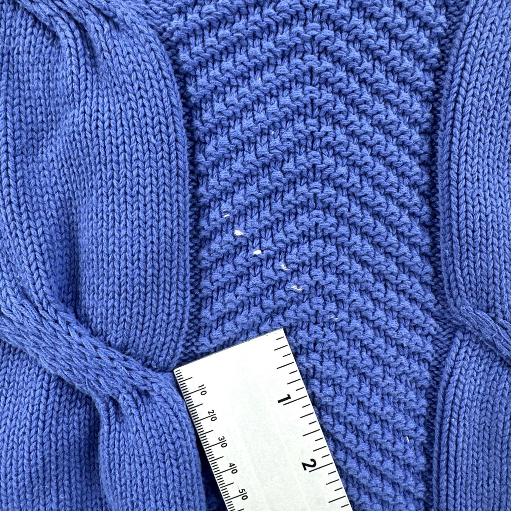 Vintage VINTAGE Sportswear Sweater Women Large Blue 90s Chunky-Knit Crew Neck Cotton Pullover Shirt Womens Size L / US 10 / IT 46 - 6 Thumbnail
