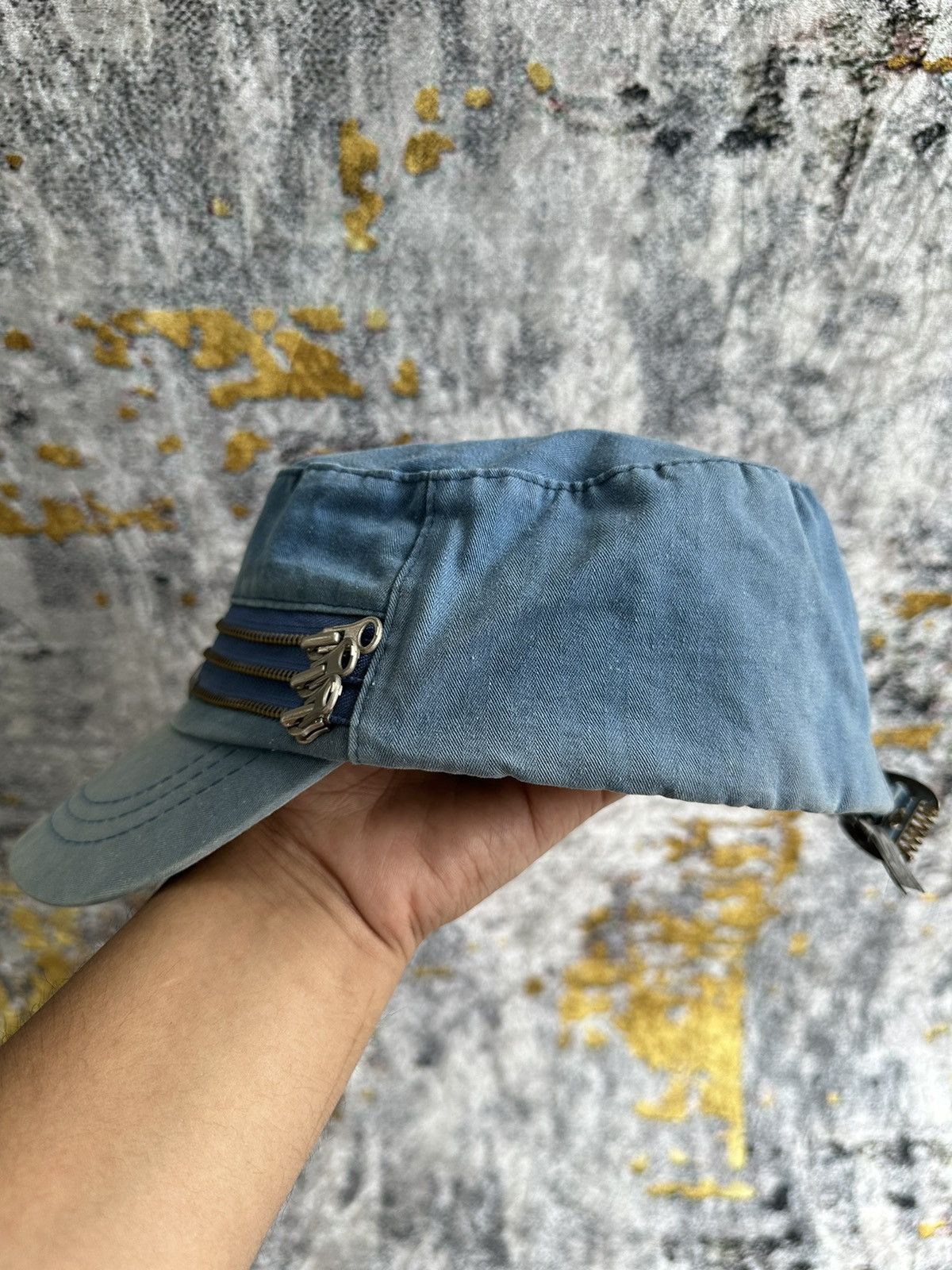 Tornado Mart JAPANESE CRAZY FADED STUDED ZIPPER CAP Size ONE SIZE - 3 Thumbnail