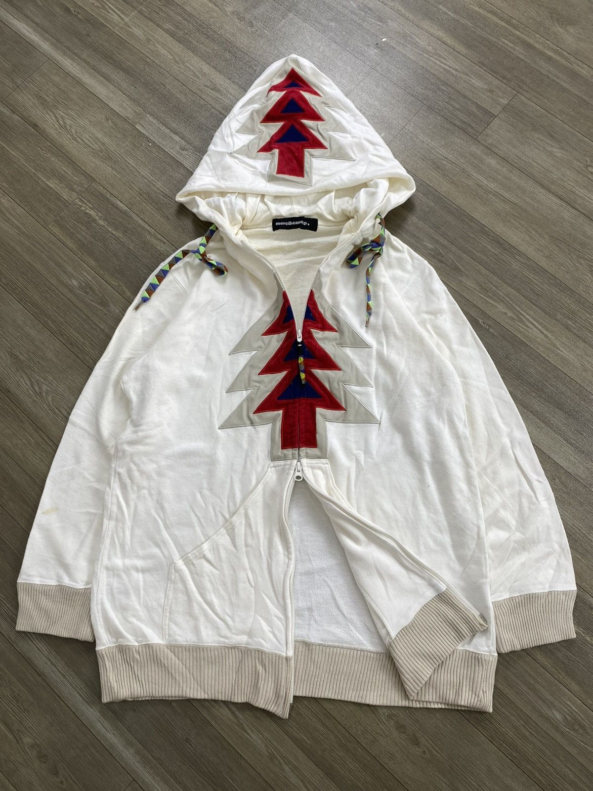 mercibeaucoup Vintage Mercibeaucoup Issey Miyake Festive Tree Zip Hoodie Size US L / EU 52-54 / 3 - 2 Thumbnail