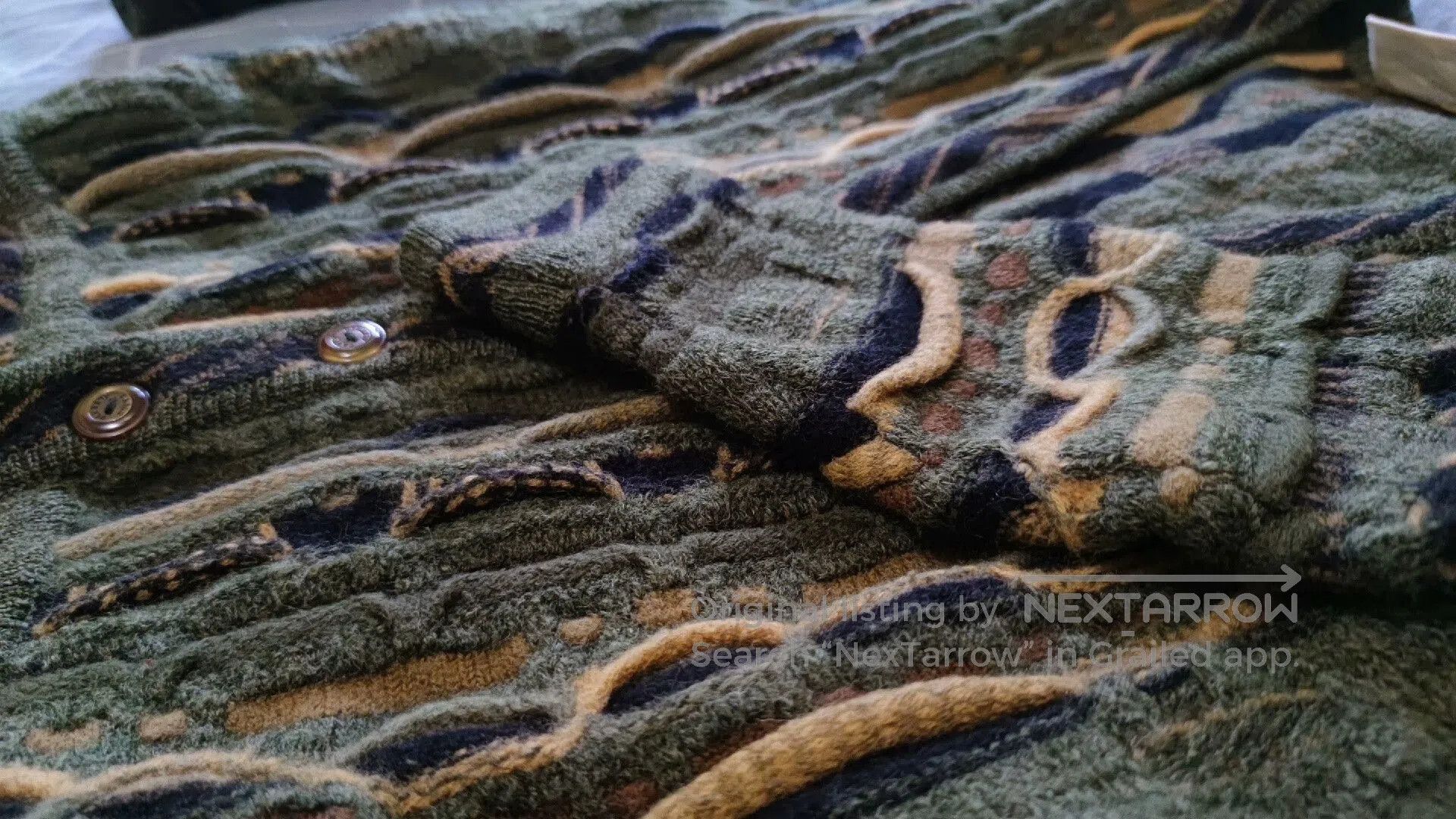 Coogi Coogi Gradient Knitted Wool Cardigan. Size US M / EU 48-50 / 2 - 5 Thumbnail