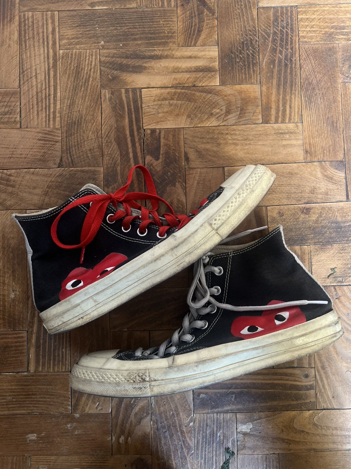 Comme des Garcons PLAY × Converse Converse play hi top come des Garson Size US 10 / EU 43 - 2 Thumbnail