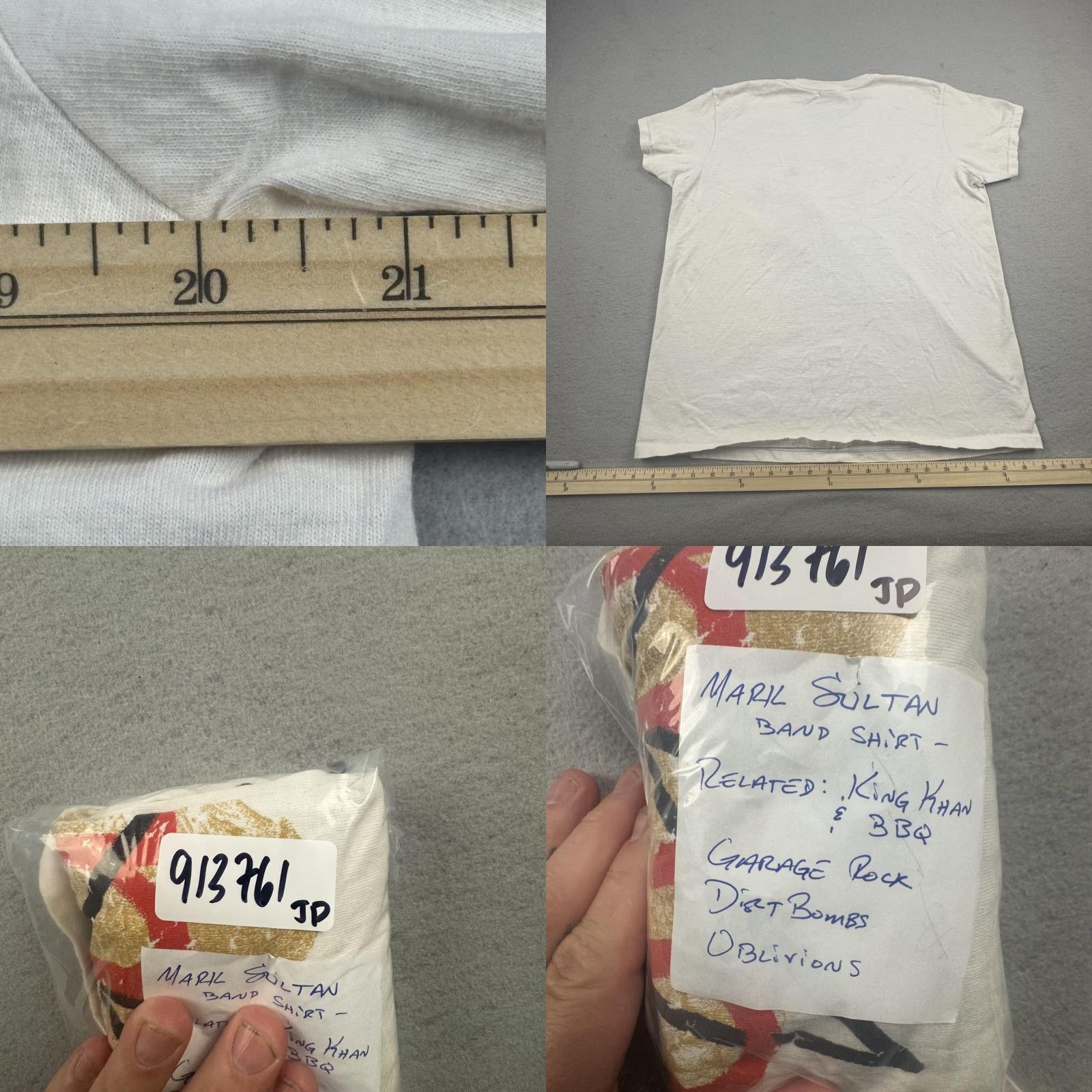 Gildan VINTAGE Mark Sultan Gildan Shirt Graphic Tee Large White Music Band Garage Rock Mens Size US L / EU 52-54 / 3 - 8 Thumbnail