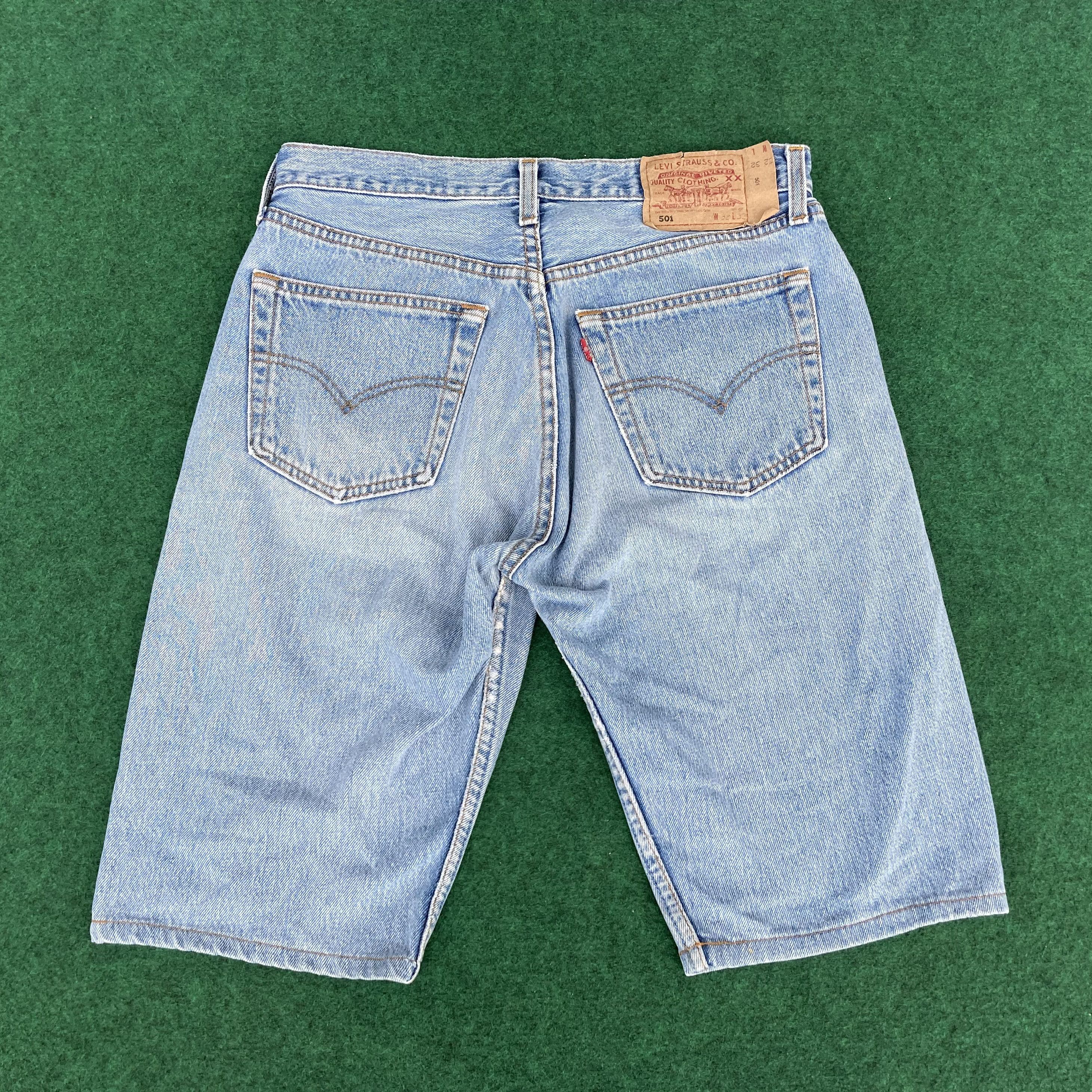Levi's × Vintage Vtg Levis 501 Short Jorts Ripped Punk Grunge Jeans Size US 29 - 11 Thumbnail
