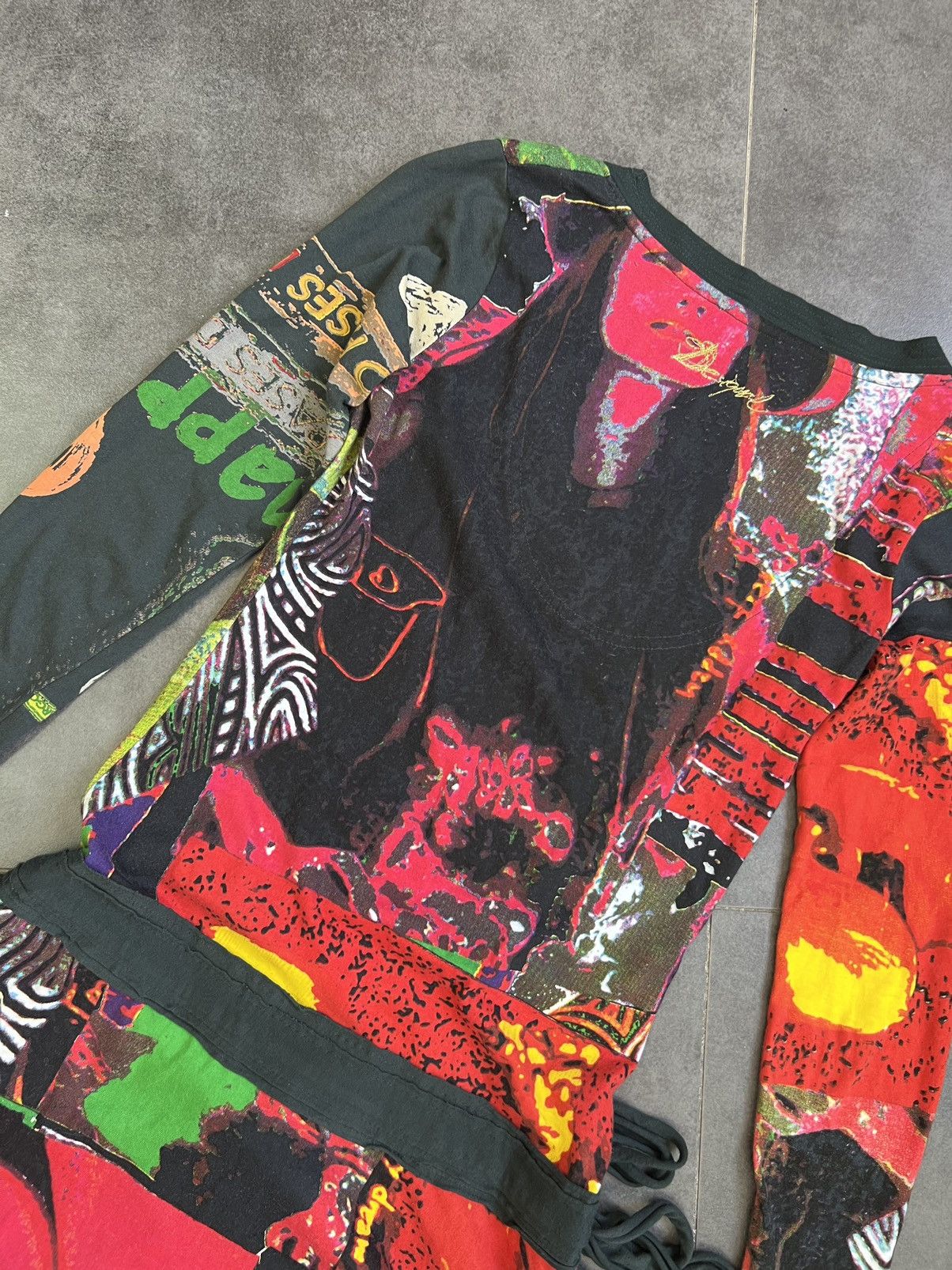 Desigual × Jean Paul Gaultier × Vintage JPG STYLE Desigual Y2K Psychedelic Green Sleeveless Dress Size M / US 6-8 / IT 42-44 - 15 Thumbnail
