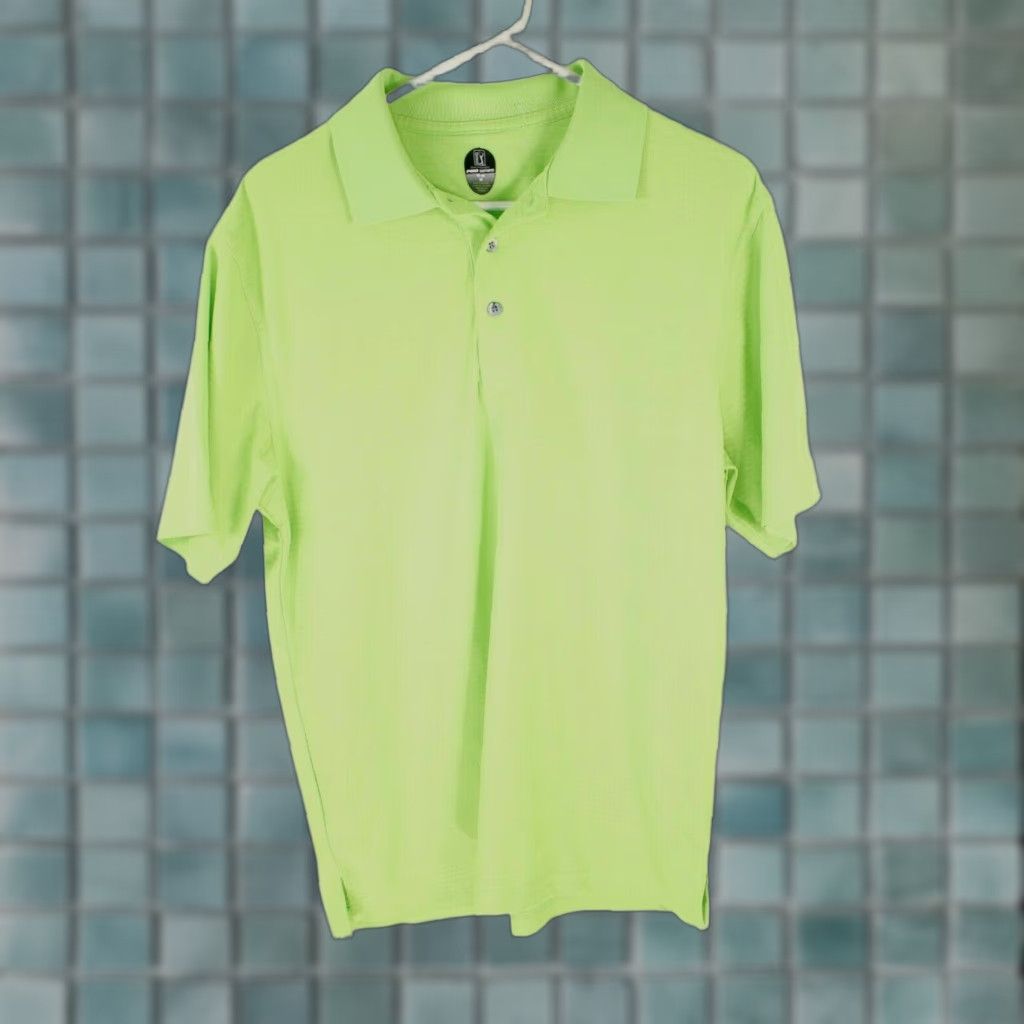 Vintage VINTAGE PGA Pro Series Polo Shirt Men's Adult SZ M Short Sleeve Lime Green Polo Shirt PGA Size US M / EU 48-50 / 2 - 1 Thumbnail