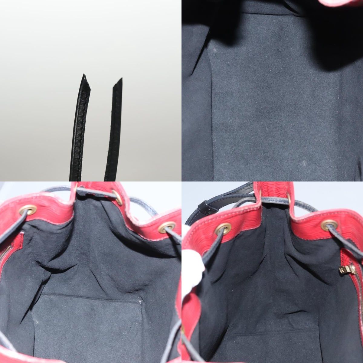 Louis Vuitton LOUIS VUITTON Epi Petit Noe Shoulder Bag Bicolor Black Red Size ONE SIZE - 12 Thumbnail