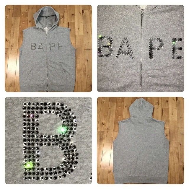 Bape × Swarovski BAPE × Swarovski Sweat Zip Hoodie Vest a bathing ape NIGO Size US L / EU 52-54 / 3 - 1 Thumbnail