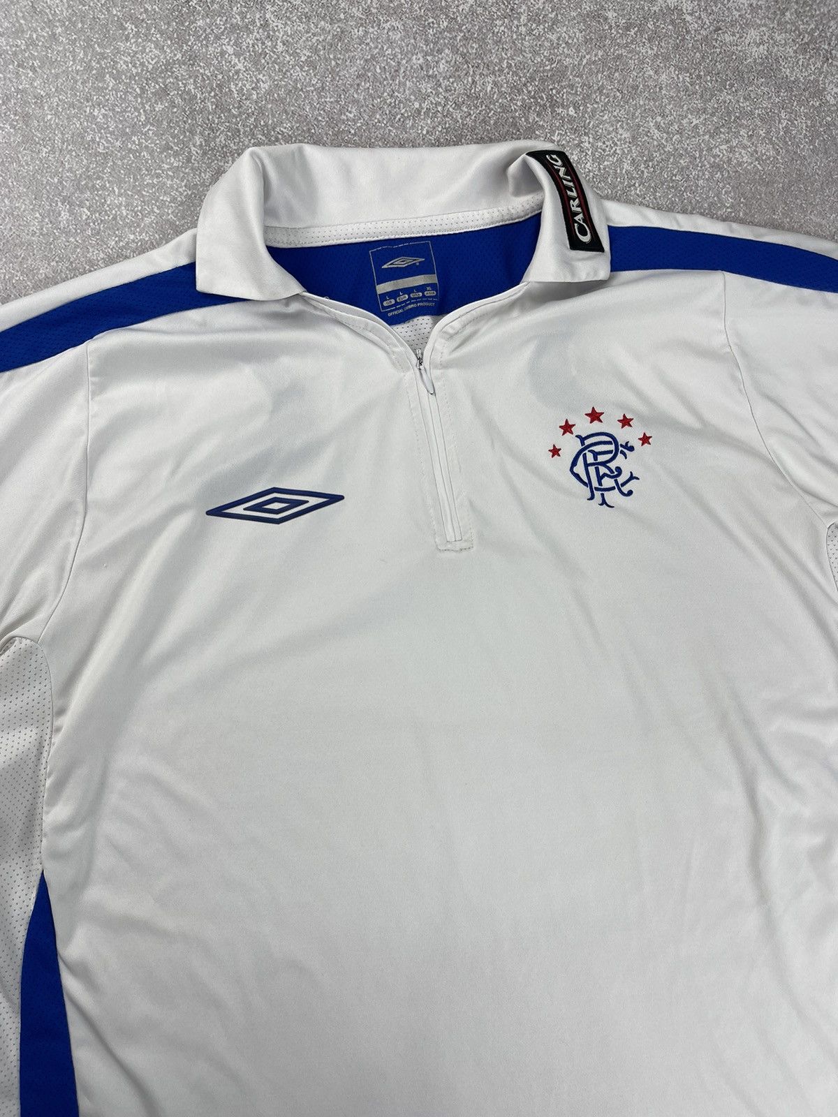 Vintage Vintage Rangers Umbro 1/4 zip Soccer Jersey Football Shirt Size US L / EU 52-54 / 3 - 3 Thumbnail