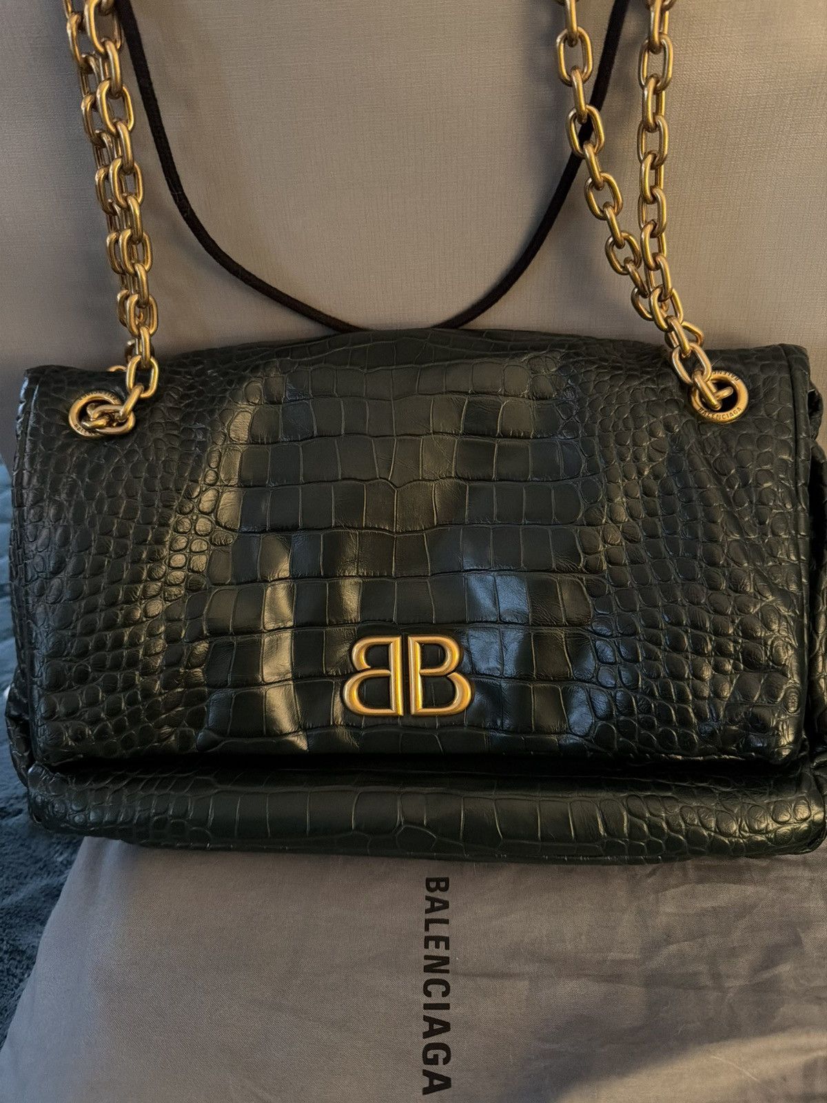 Balenciaga Green Crocodile Balenciaga Bag Size ONE SIZE - 2 Thumbnail