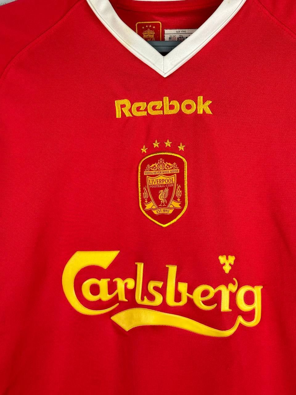 Reebok × Vintage Reebok Liverpool Carlsberg Big Logo T Shirt Jersey Vintage Size US S / EU 44-46 / 1 - 4 Thumbnail