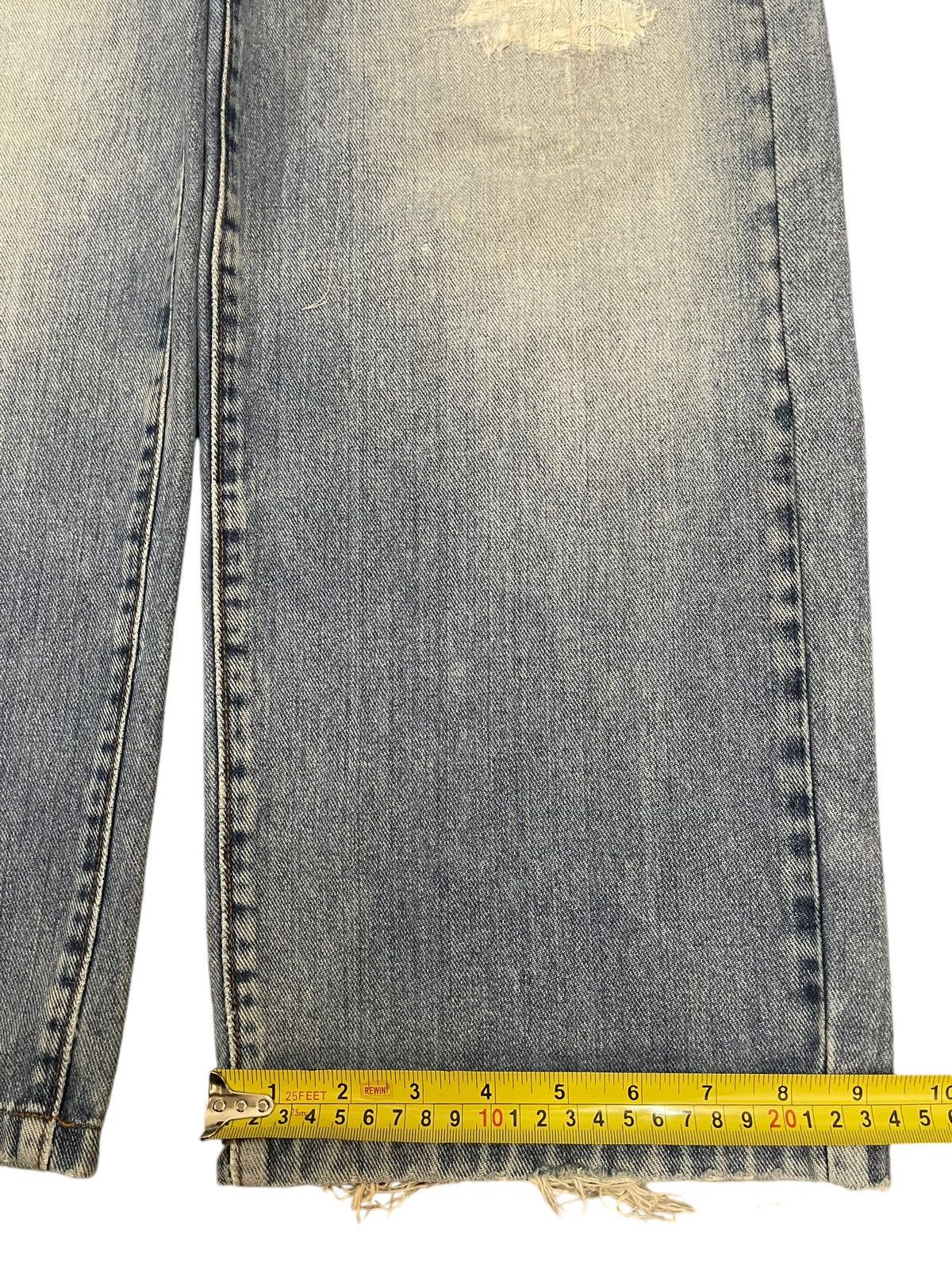 Big John Vintage 90s Big John Blue Wash Distressed Baggy Jeans Size US 29 - 18 Thumbnail