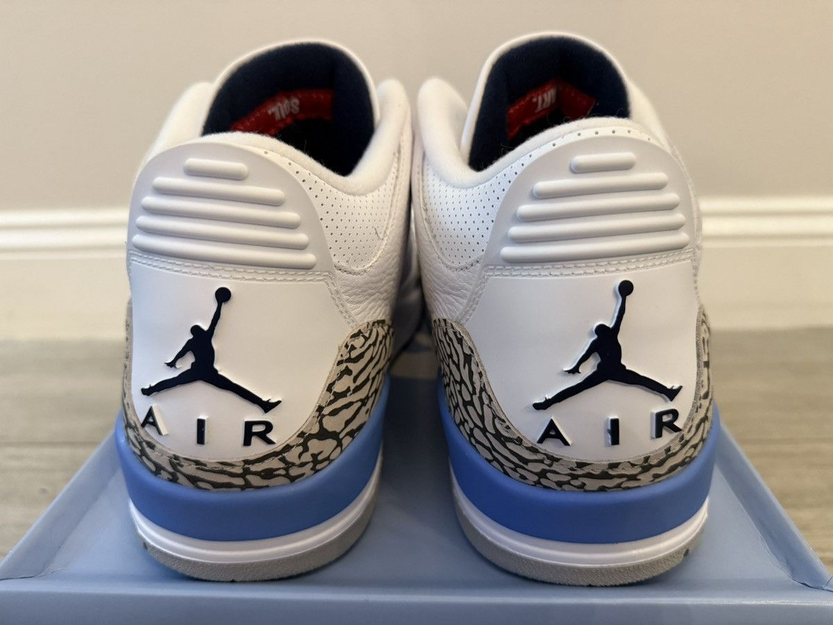 Jordan Brand Air Jordan 3 Retro UNC White Valor Blue Tech Grey Size 12 Size US 12 / EU 45 - 7 Thumbnail