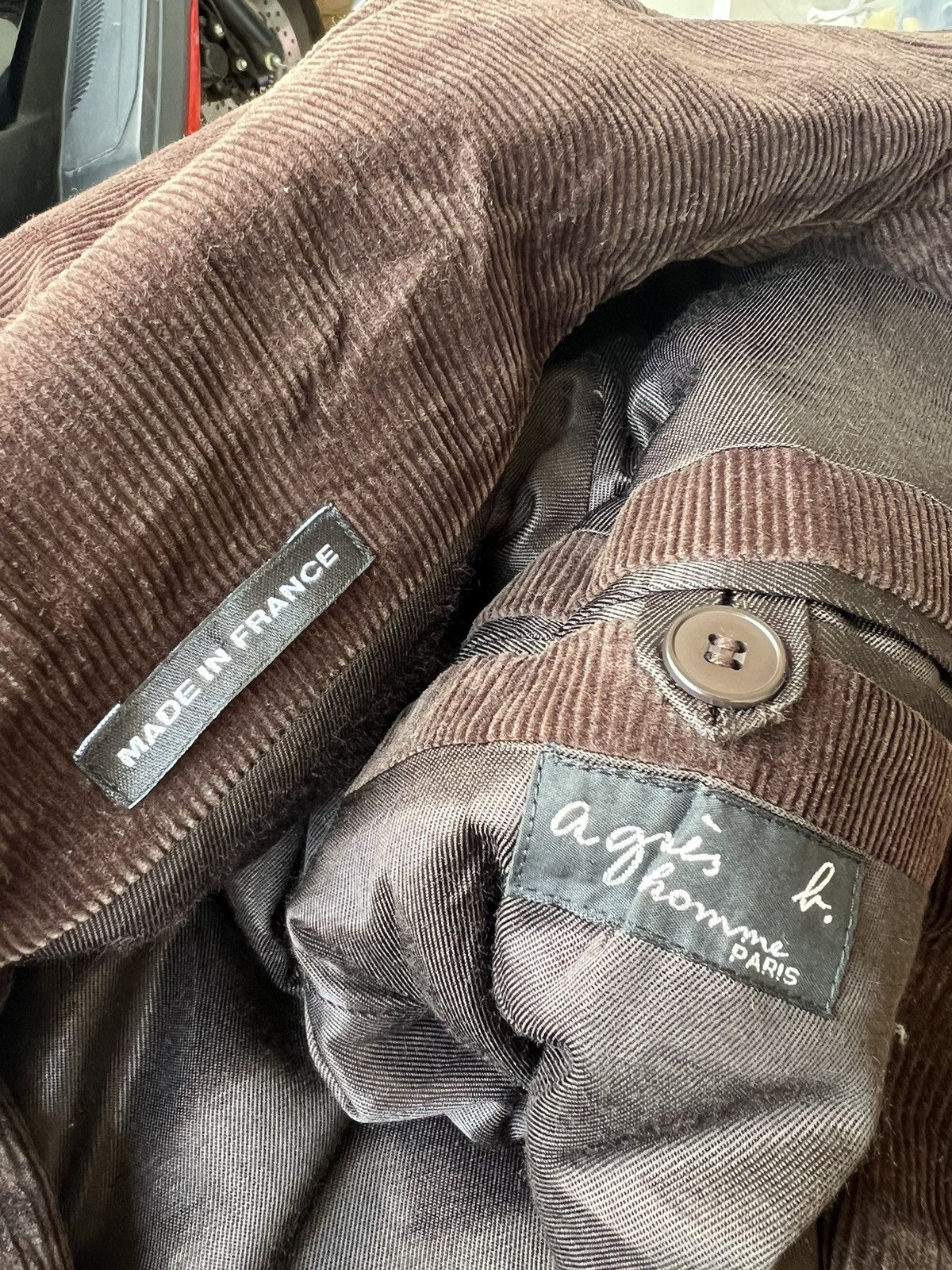 agnes b. Vintage 90s Agnes B. Homme Paris Lined Corduroy Jacket Size US M / EU 48-50 / 2 - 21 Thumbnail