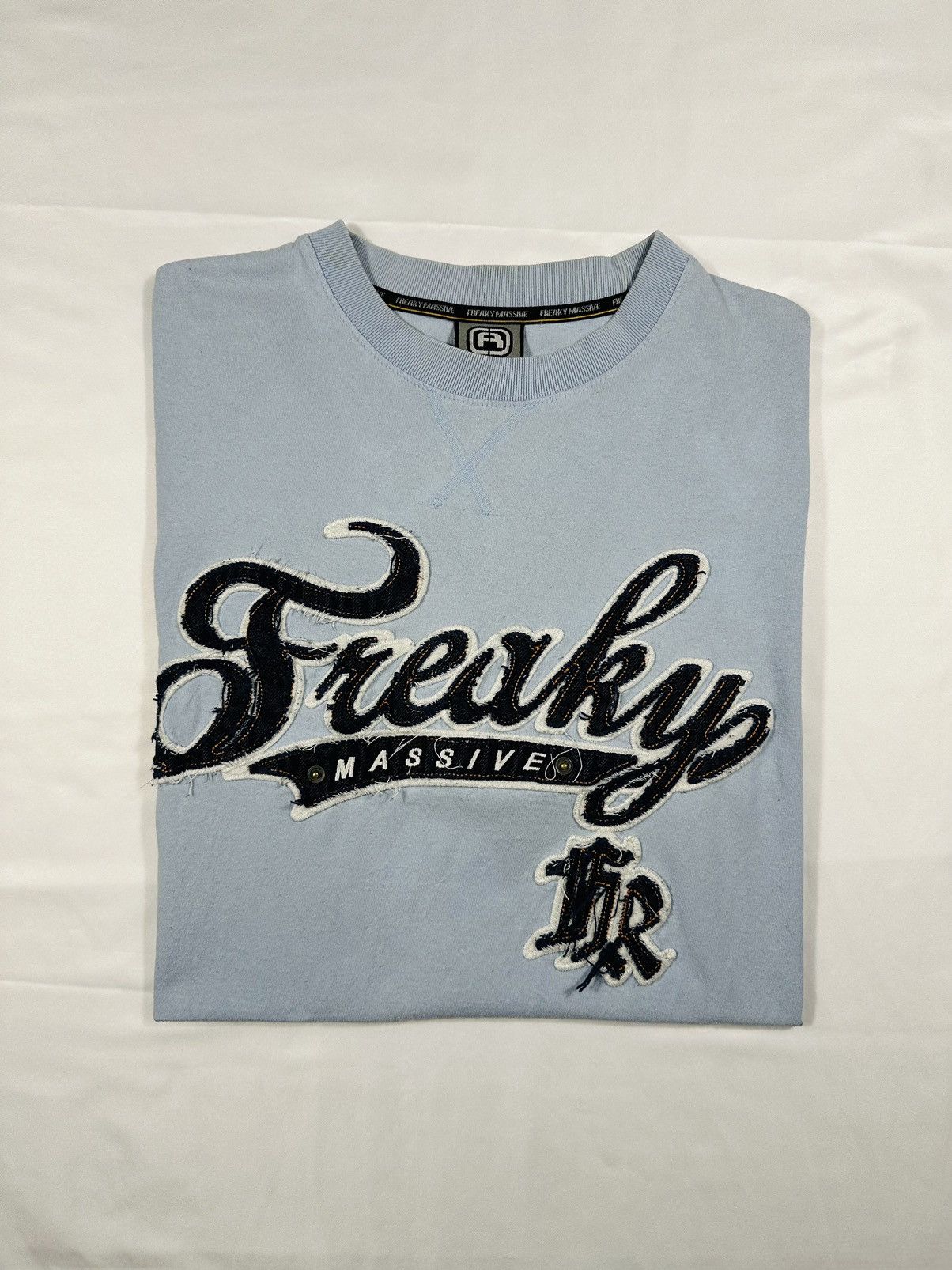 Other Y2K Freaky Massive Streetwear 2000s Denim Graphic T Shirt Size US L / EU 52-54 / 3 - 3 Thumbnail