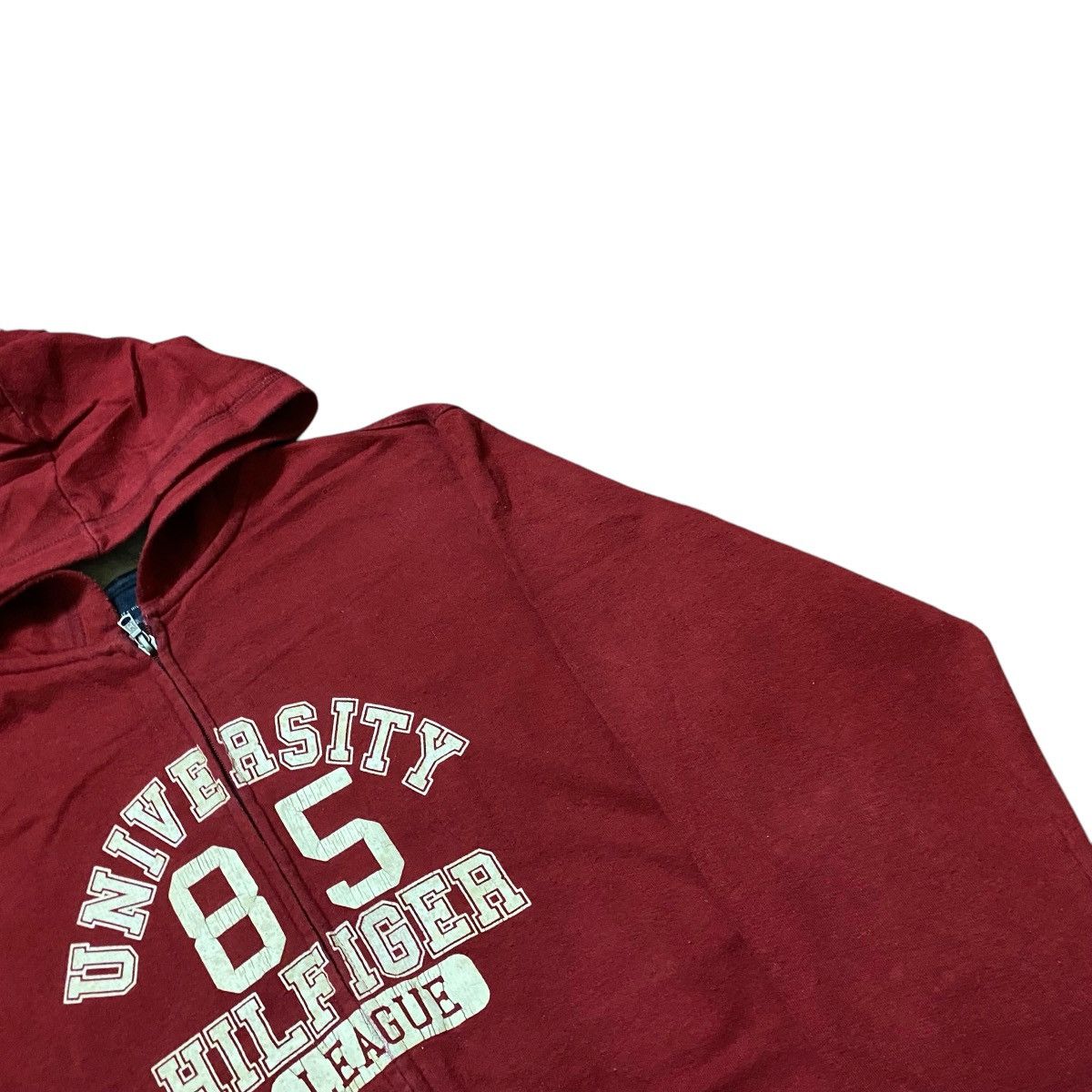 Tommy Hilfiger × Vintage Vintage TOMMY HILFIGER University League 85' Hoodies Size US XL / EU 56 / 4 - 3 Thumbnail