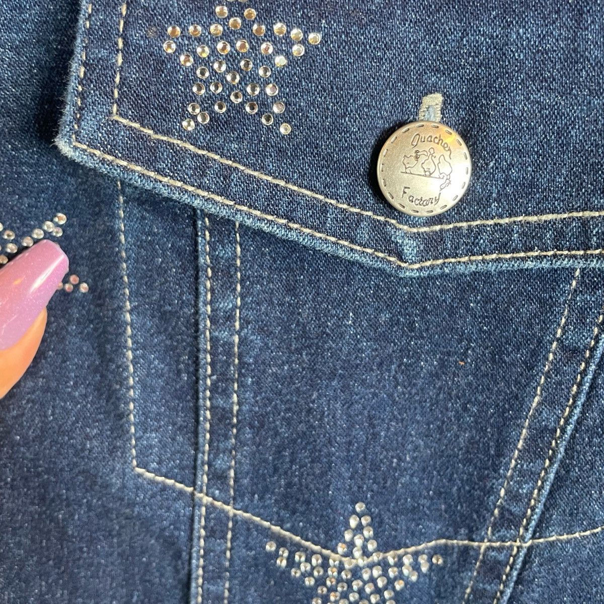 Quacker Factory × Vintage Quacker Factory Denim Jacket Size M / US 6-8 / IT 42-44 - 2 Thumbnail