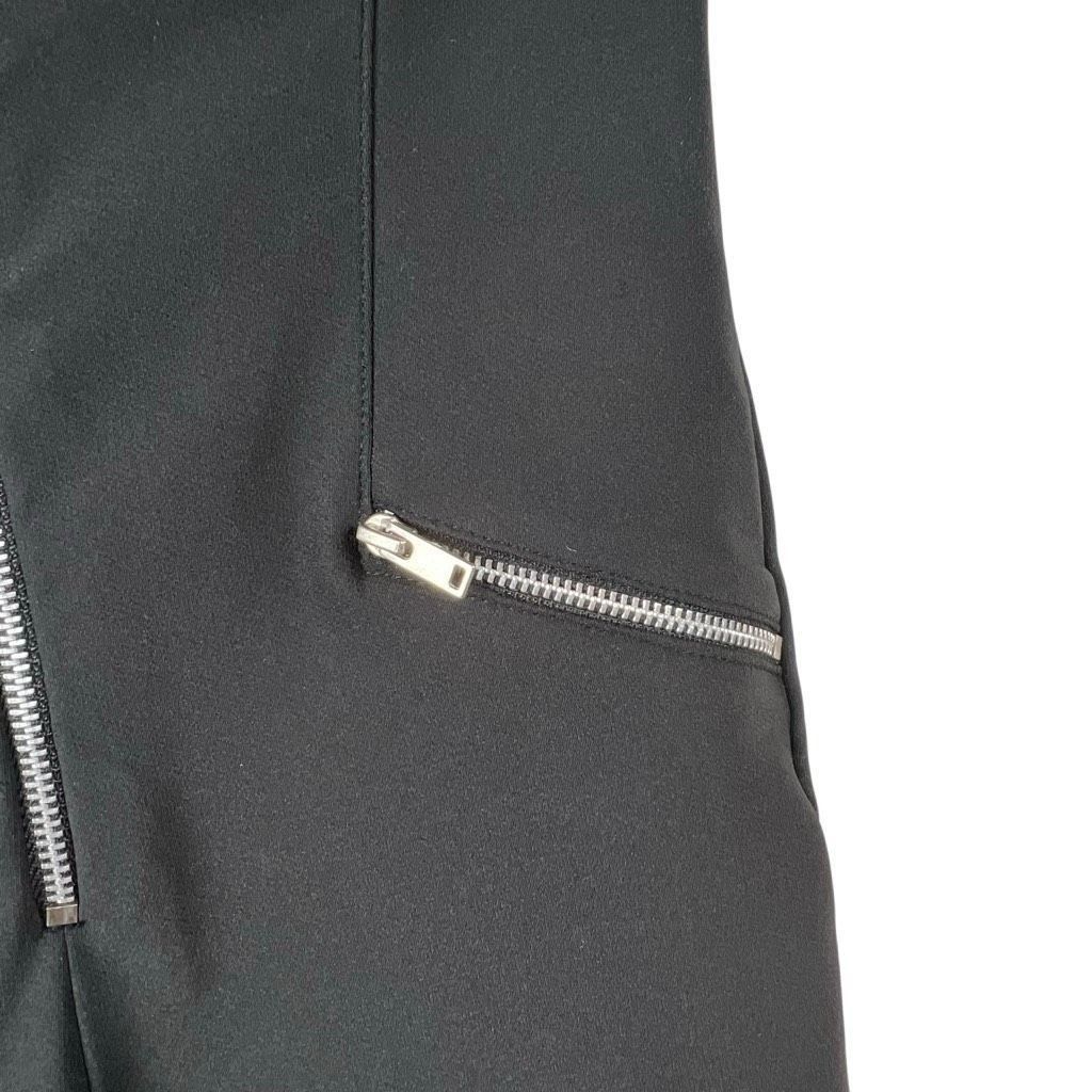 Zara Zara Woman High-Rise Leggings with Zip Detail Black XS Size 25" / US 0 / IT 36 - 5 Thumbnail