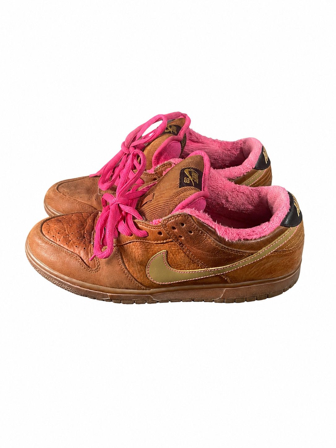 Nike SB Nike SB Dunk Low Gibson Brown Pink Fur SZ 10 Size US 10 / EU 43 - 1 Thumbnail