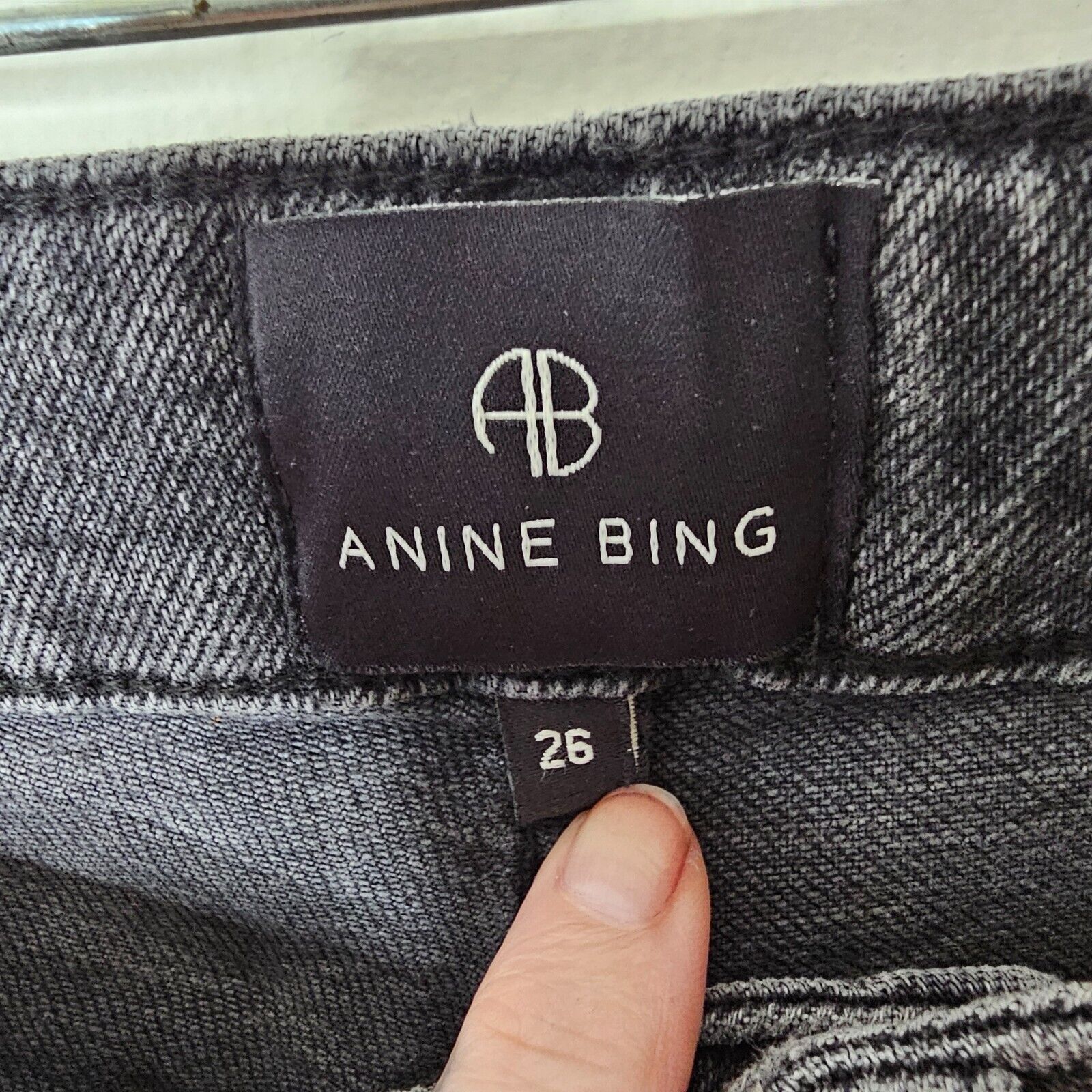 Anine Bing Anine Bing Dark Gray High Waist Skinny Denim Jean 26 Size 26" / US 2 / IT 38 - 3 Thumbnail