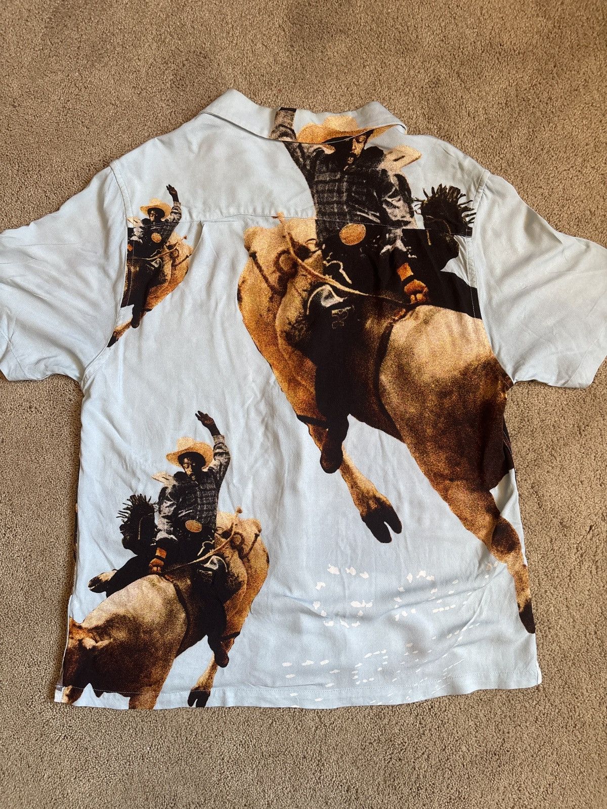 Golf Wang Golf Wang SS18 Rodeo Button-Up Shirt — Cowboy Bull Print Size US M / EU 48-50 / 2 - 3 Thumbnail