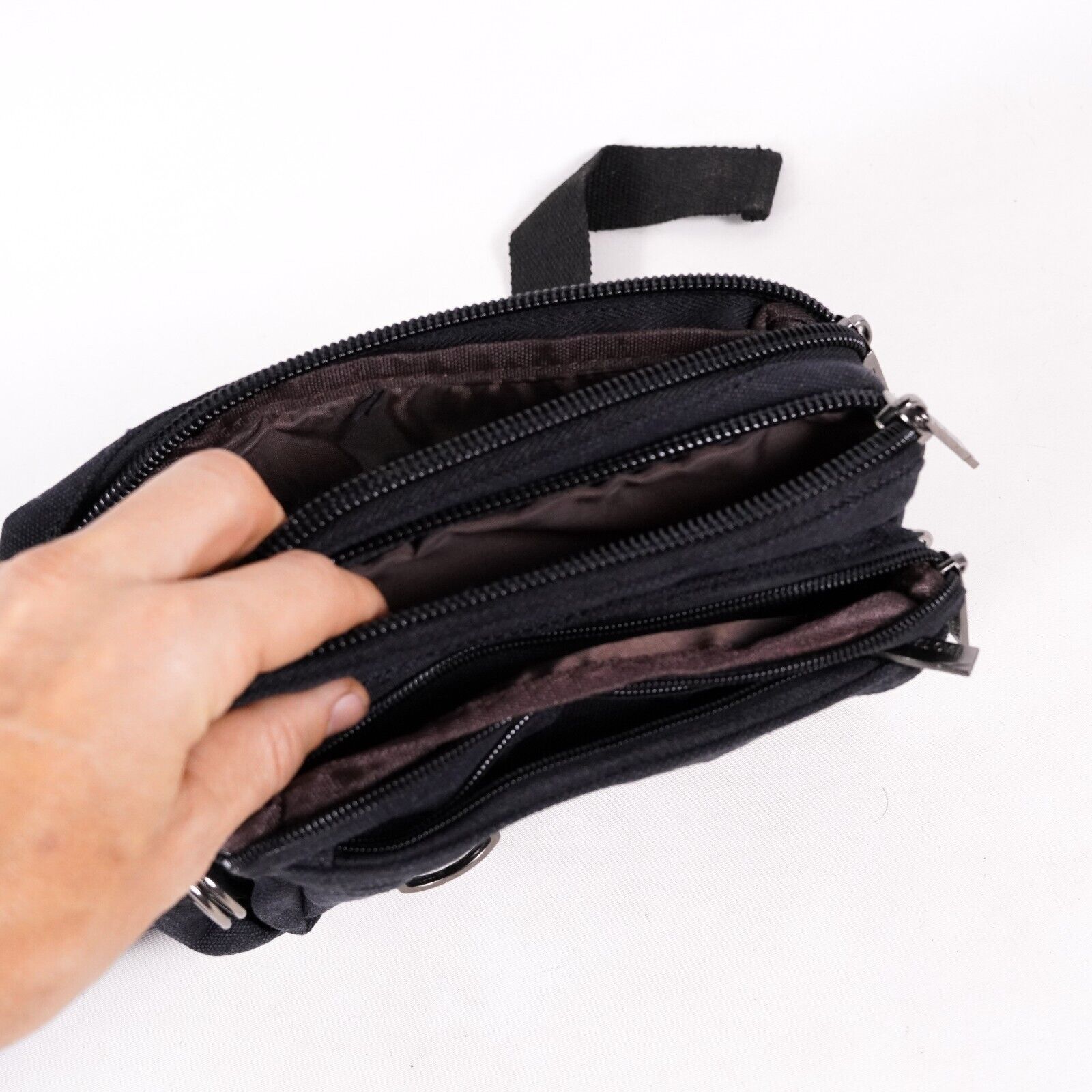 Other Haotianniao Black Canvas Fanny Pack Waist Hip Bag Belt Size ONE SIZE - 9 Thumbnail