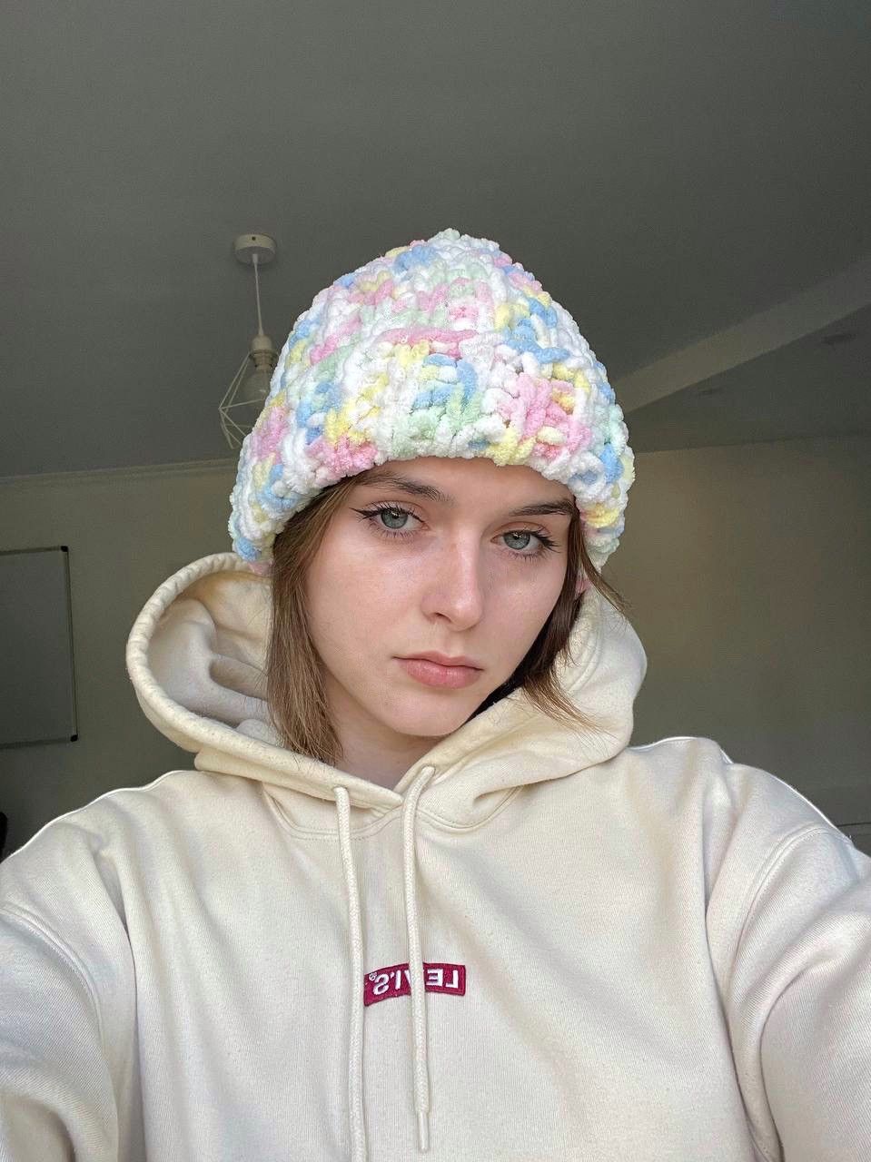Handmade × Japanese Brand Handmade knitted hat unisex Size ONE SIZE - 1 Thumbnail