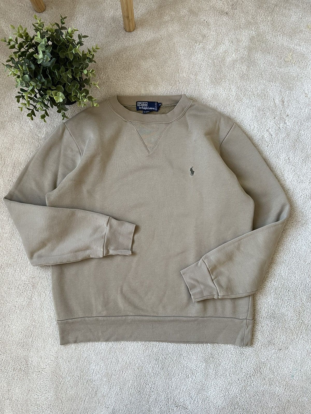 Polo Ralph Lauren × Vintage Crazy Vintage 90s Polo Ralph Lauren Crewneck Earth Tone Rare Size US M / EU 48-50 / 2 - 1 Thumbnail