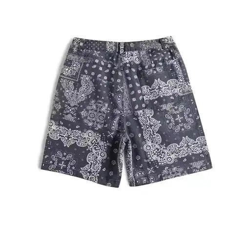 Japanese Brand 21SS Tokyo Union Navy Blue Bandana Paisley Aloha Shorts Size US 32 / EU 48 - 4 Thumbnail