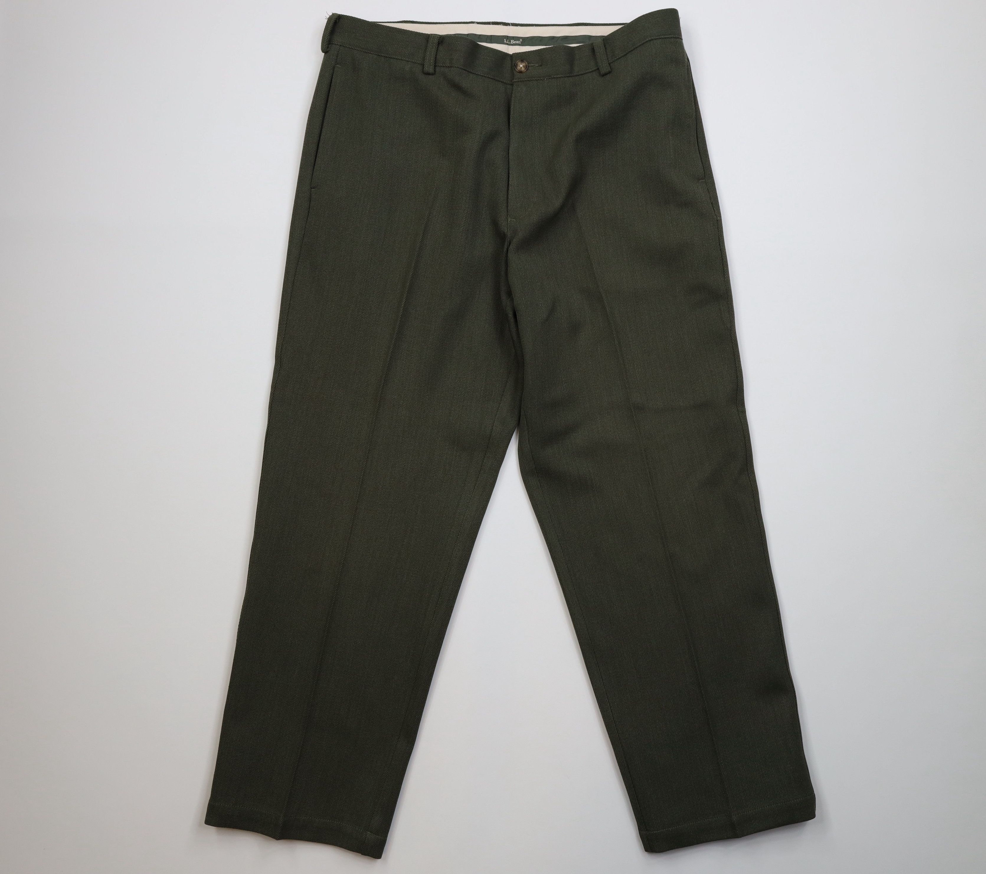 L.L. Bean Vintage 90s LL Bean Corduroy Wide Leg Chino Pants Green Size US 38 / EU 54 - 1 Thumbnail