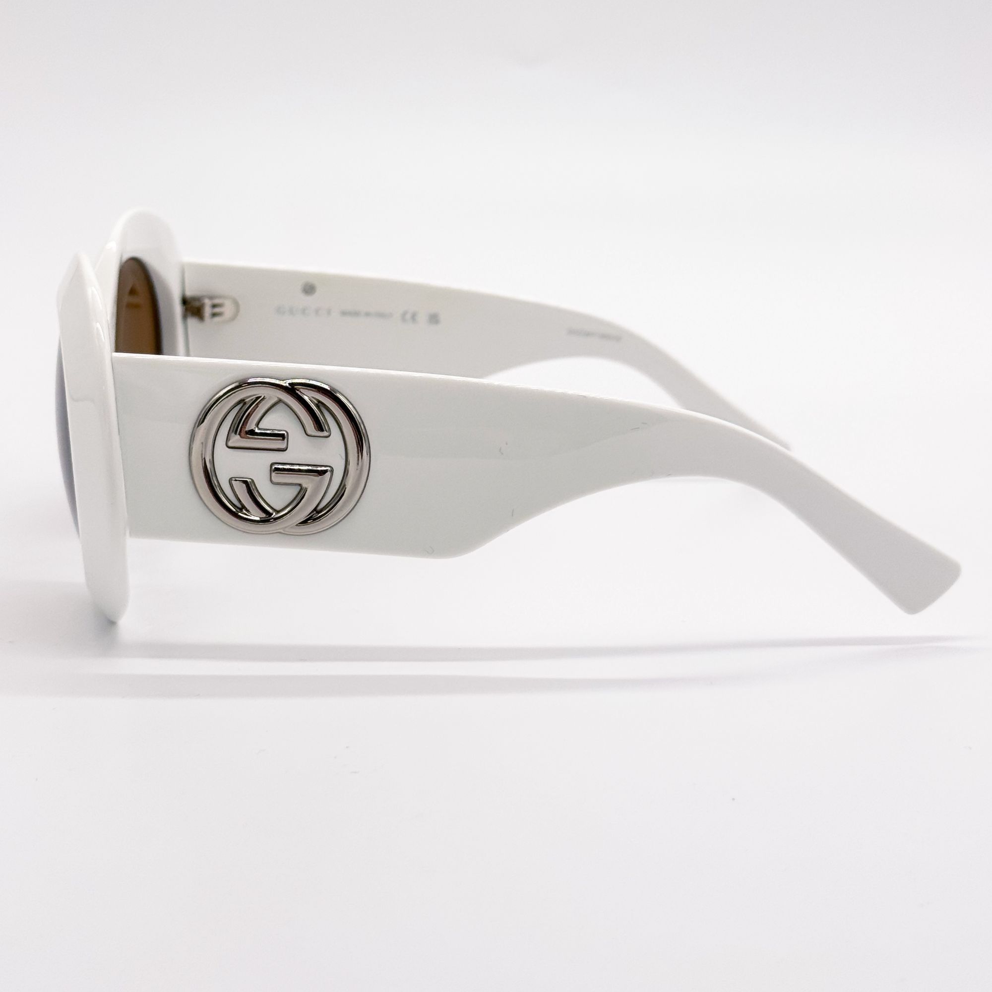 Gucci NEW GUCCI SUNGLASSES GG1647S 003 WOMEN ROUND WHITE BROWN Size ONE SIZE - 8 Thumbnail
