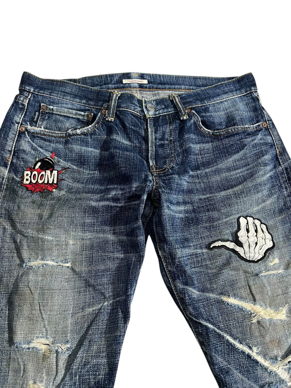 Japanese Brand Vintage Eternal Patchwork Distress Claw Jean Japan Size US 34 / EU 50 - 3 Thumbnail