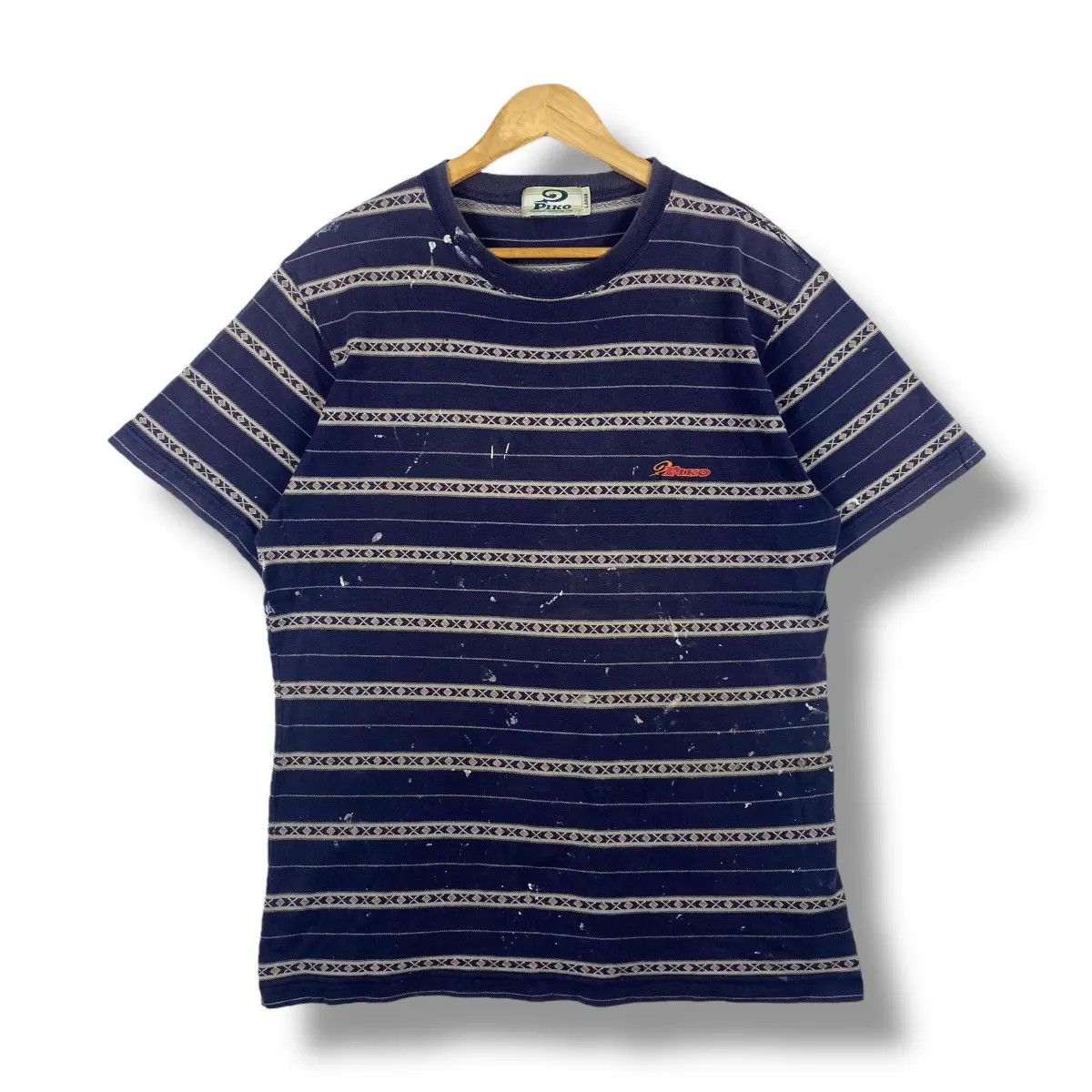 Vintage Vintage PIKO Hawaiian Longboard Wear Striped Embroidery Logo Size US L / EU 52-54 / 3 - 1 Thumbnail