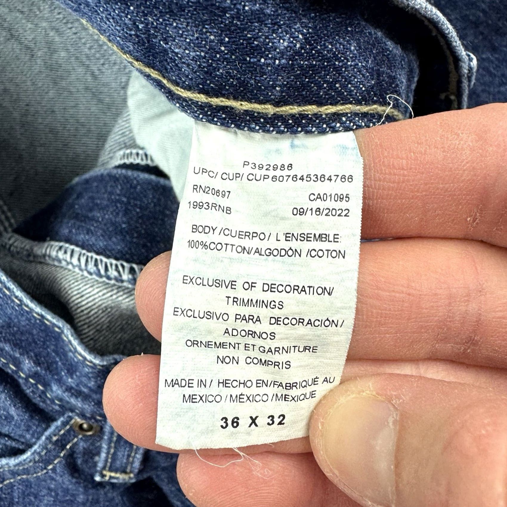Dickies Dickies Jeans Adult 36x32 Relaxed Fit Workwear Hipster Y2K Grunge Blue USA Mens Jeans Regular Straight 36 32 Size US 36 / EU 52 - 3 Thumbnail