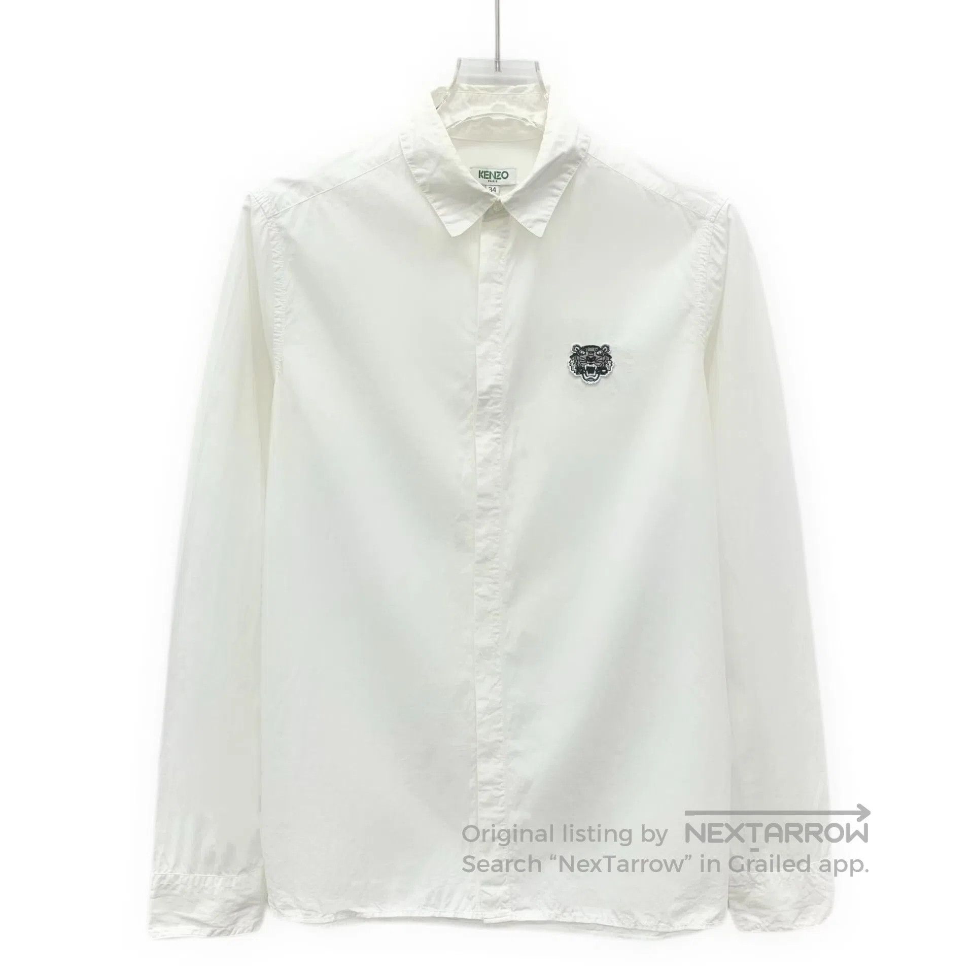 Kenzo Kenzo White tiger head embroidery cotton lapel single-brea Size US XS / EU 42 / 0 - 1 Thumbnail