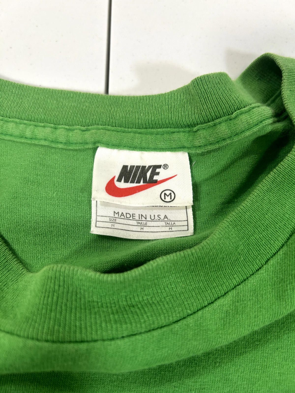 Nike Vintage 90s Nike Japanese Script Big Swoosh T-Shirt Size US M / EU 48-50 / 2 - 3 Thumbnail