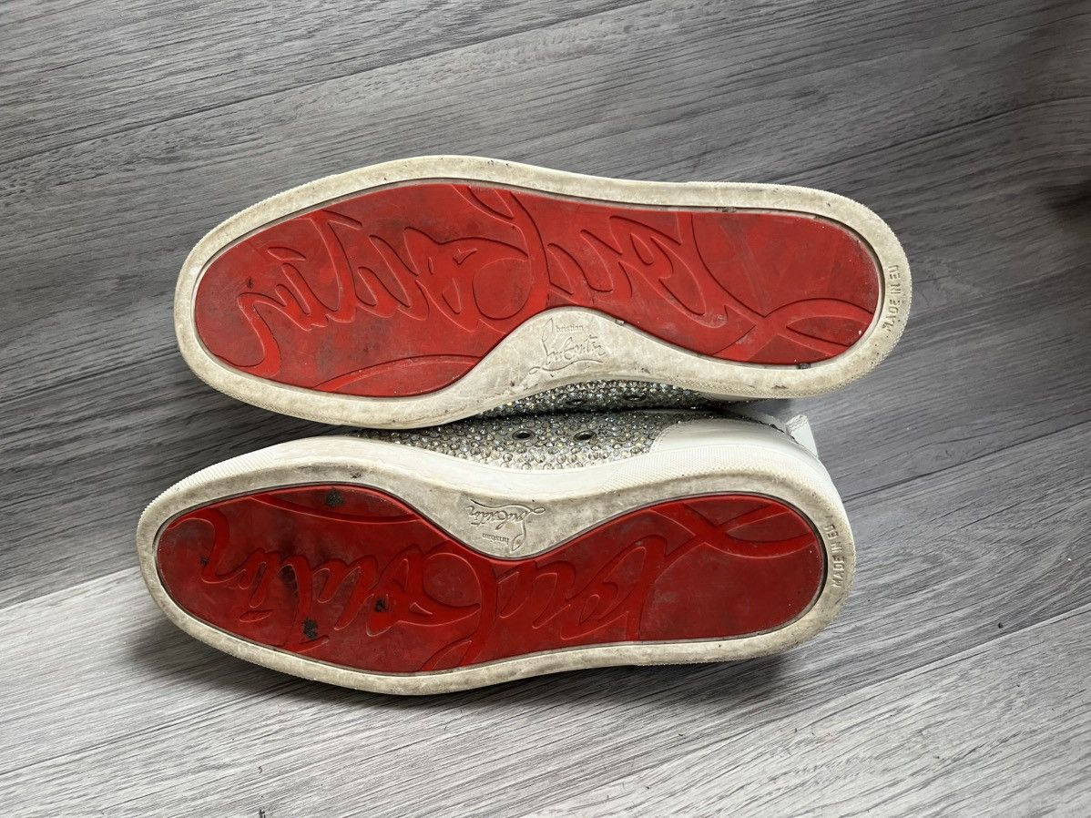Christian Louboutin Christian loubotin leather crystal emblished hi-top sneaker Size US 7 / EU 40 - 11 Thumbnail