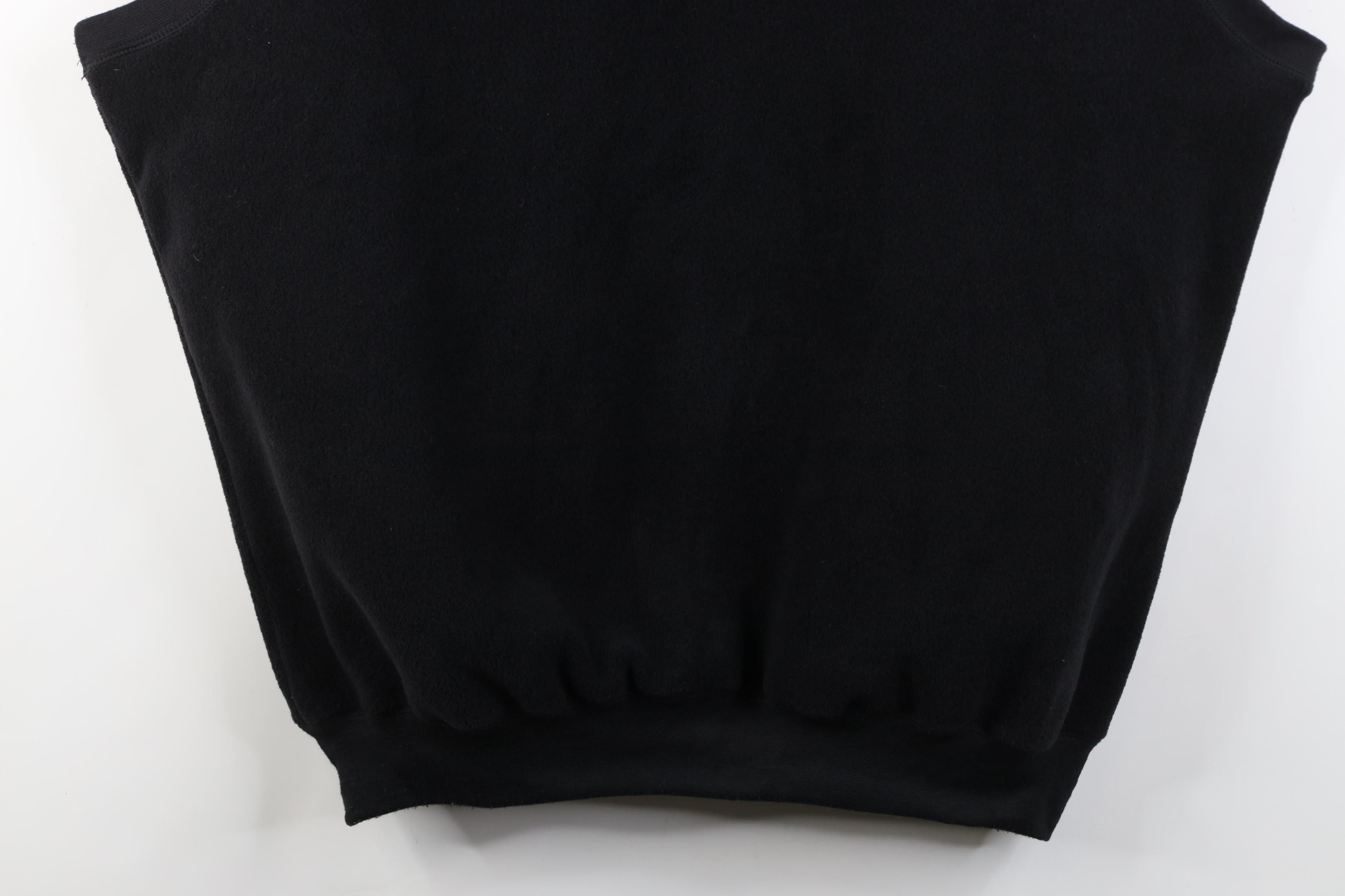 Vintage Vintage 90s Streetwear Fleece V-Neck Sweater Vest Black Size US XXL / EU 58 / 5 - 3 Thumbnail