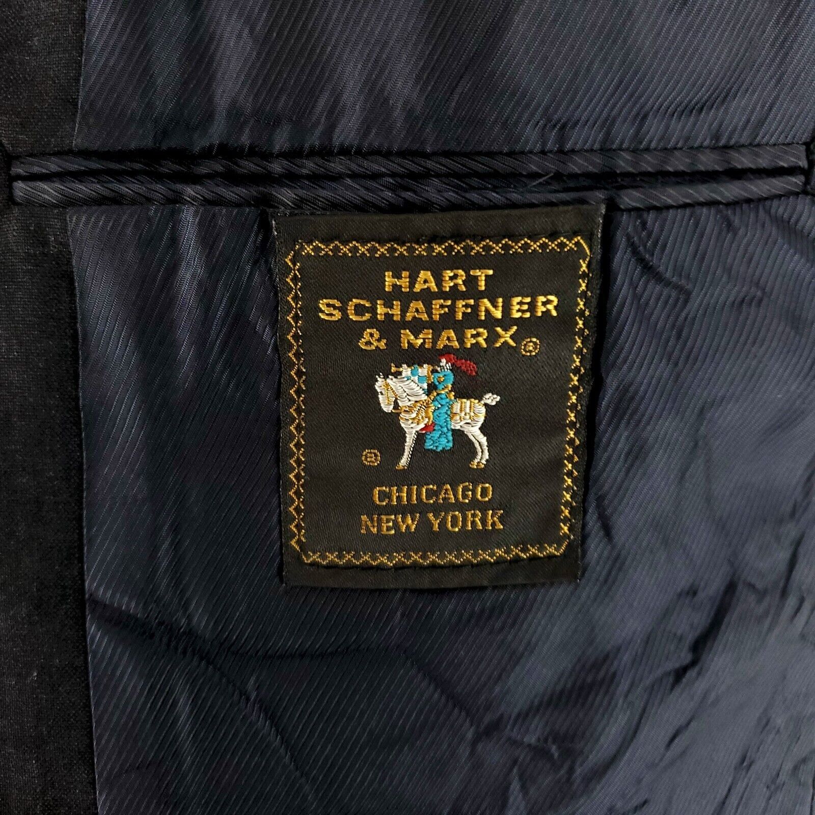 Hart Schaffner Marx Hart Schaffner Marx Wool 2 Button Blazer 40L Blue Size 40L - 7 Thumbnail