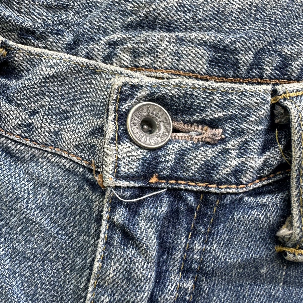 Japanese Brand Vintage Edwin Distressed Faded Denim Jean Pant W28 Size US 28 / EU 44 - 4 Thumbnail