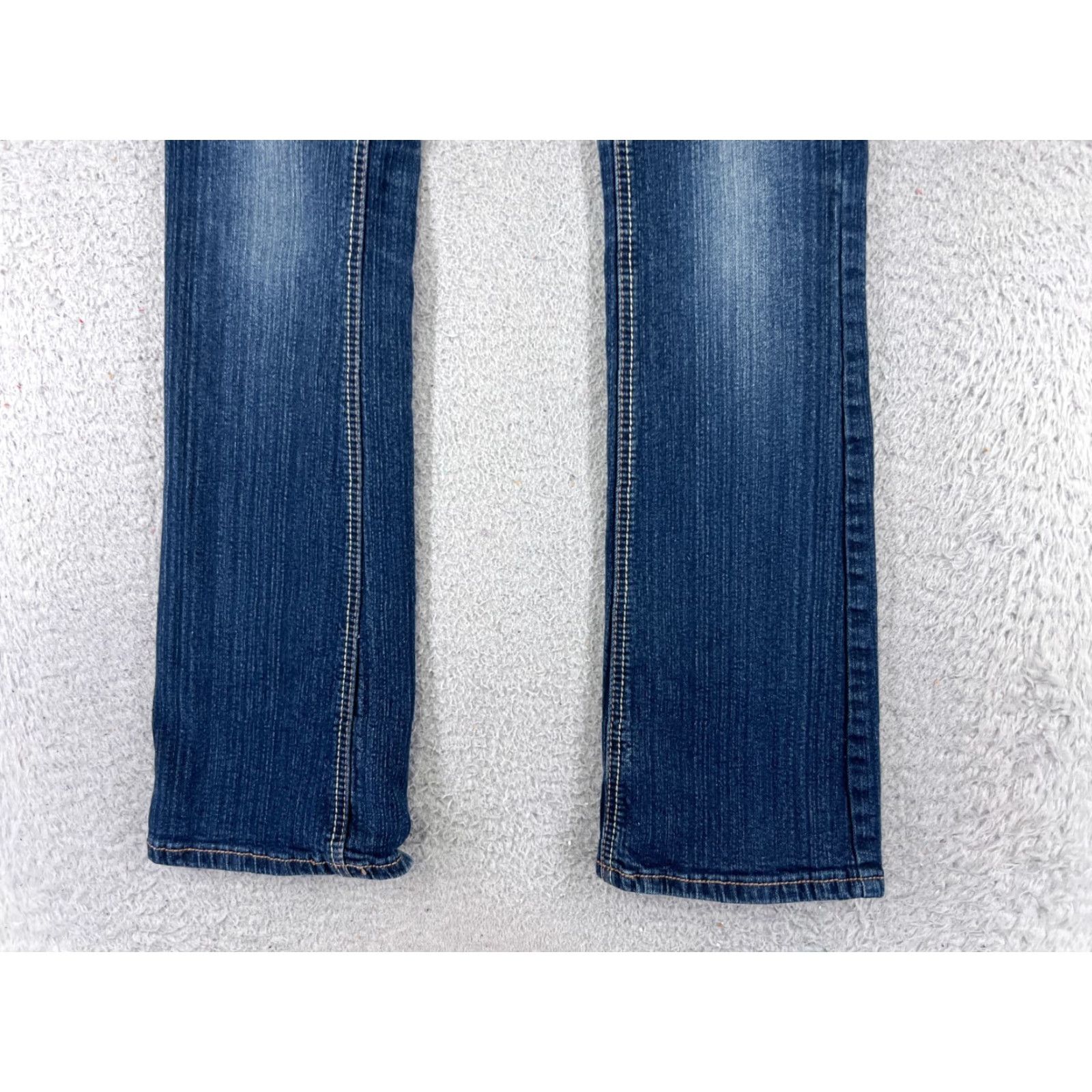 Vintage Rue21 Jeans Womens Bootcut Denim 27x31 Blue Cotton Blend Embroidered 5-Pocket Zip US Regular 27 in Womens Jeans Size 25" / US 0 / IT 36 - 2 Thumbnail