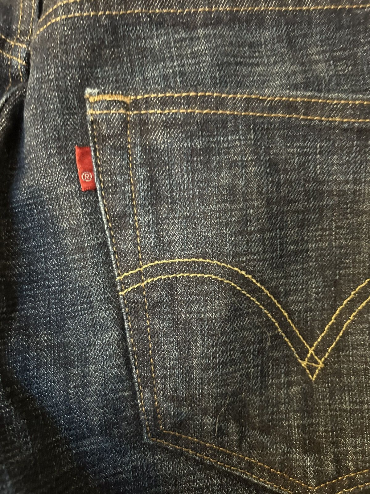 Levi's Jeans: dark wash blue levis straight 501 button fly sz 36x32 Size US 36 / EU 52 - 5 Thumbnail
