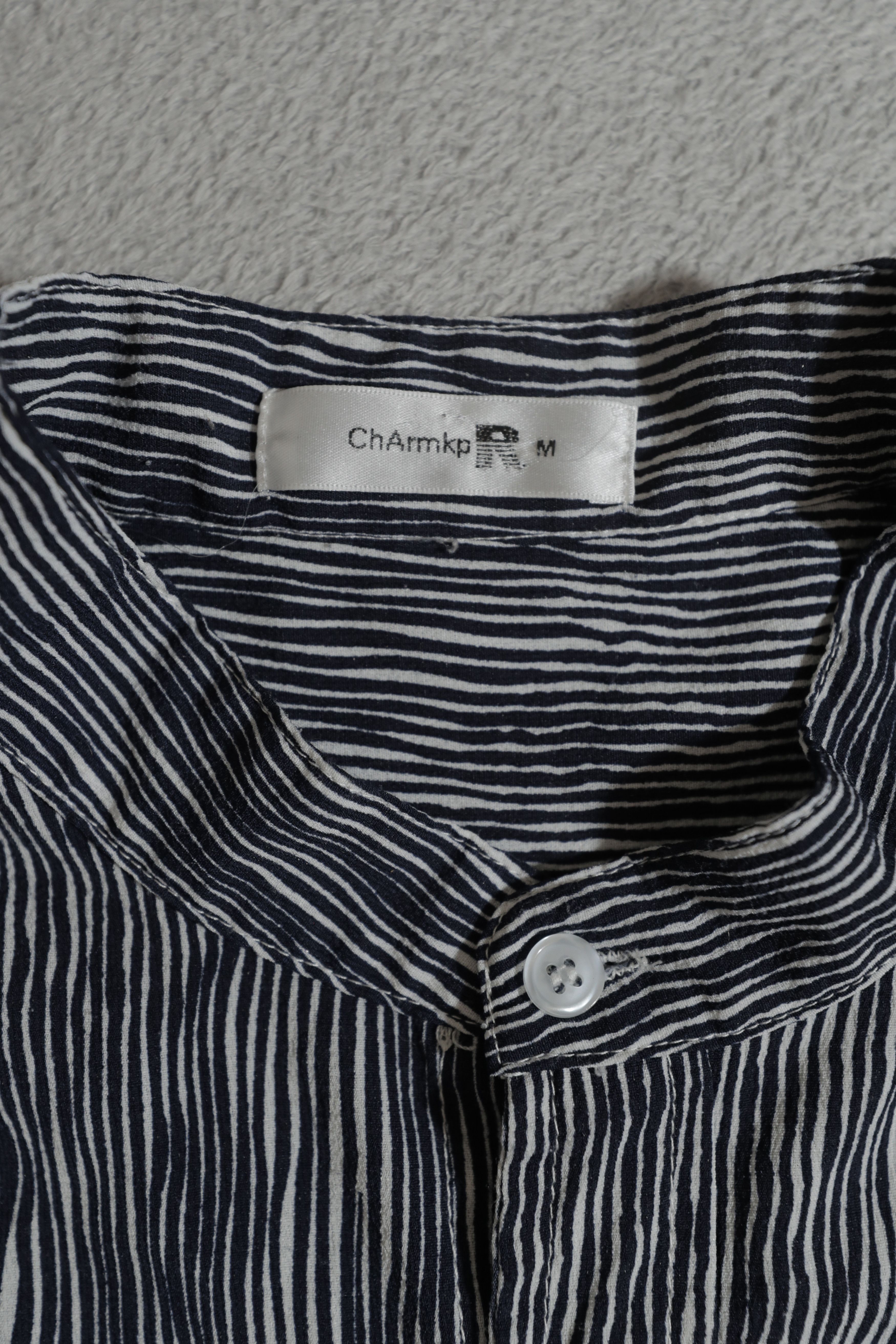 Other CharmkpR Striped Short Sleeve Button Up No Collar (M) Size US M / EU 48-50 / 2 - 7 Thumbnail